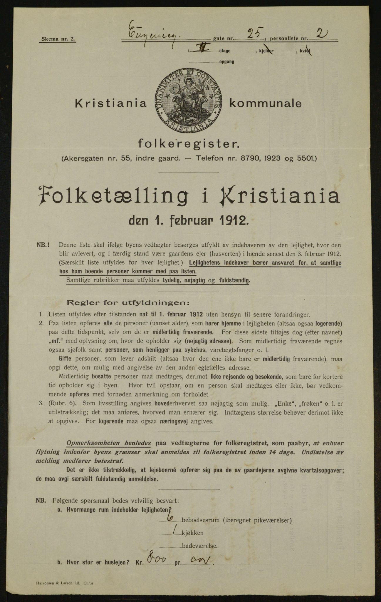 OBA, Municipal Census 1912 for Kristiania, 1912, p. 22827