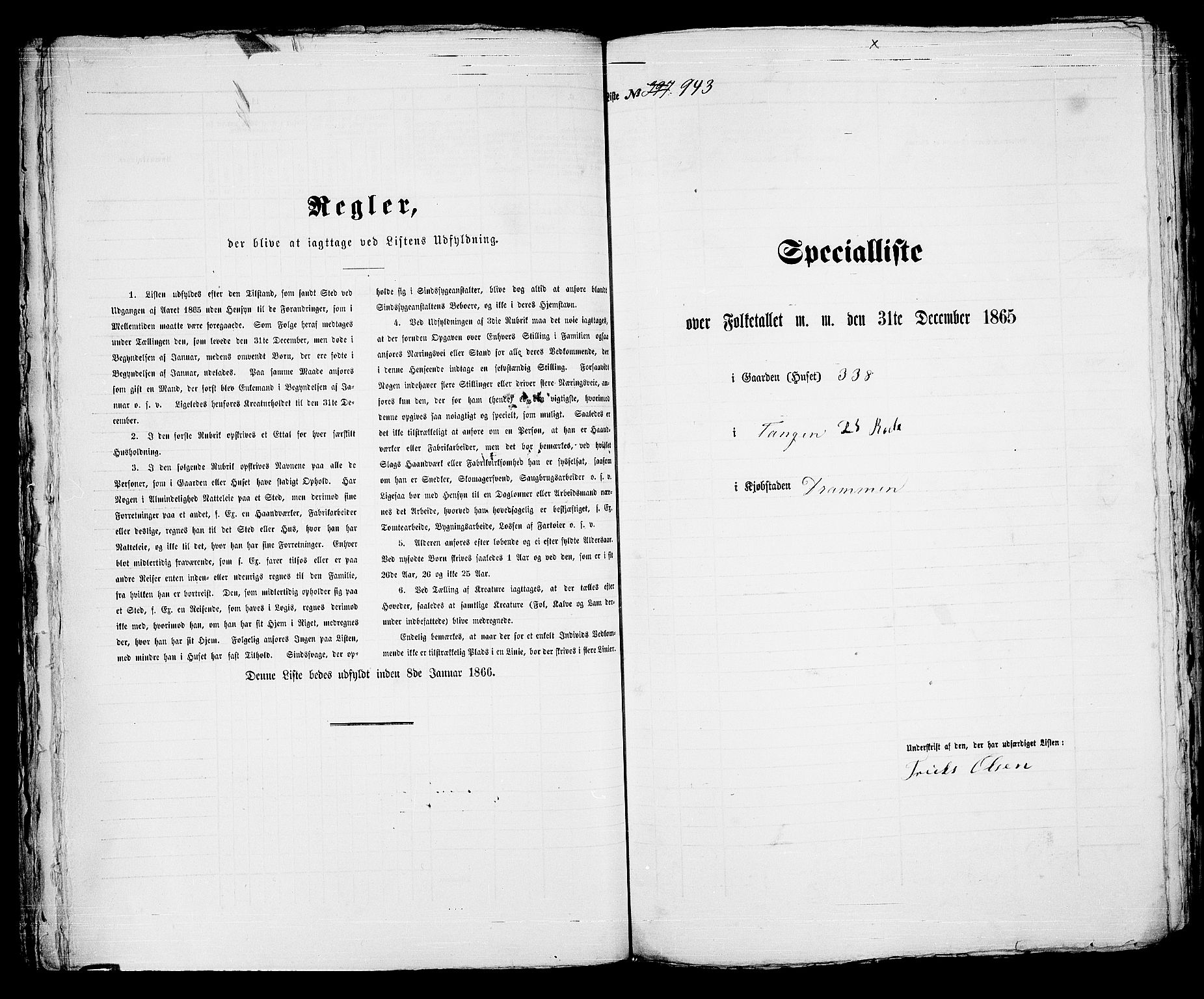 RA, 1865 census for Strømsø in Drammen, 1865, p. 709