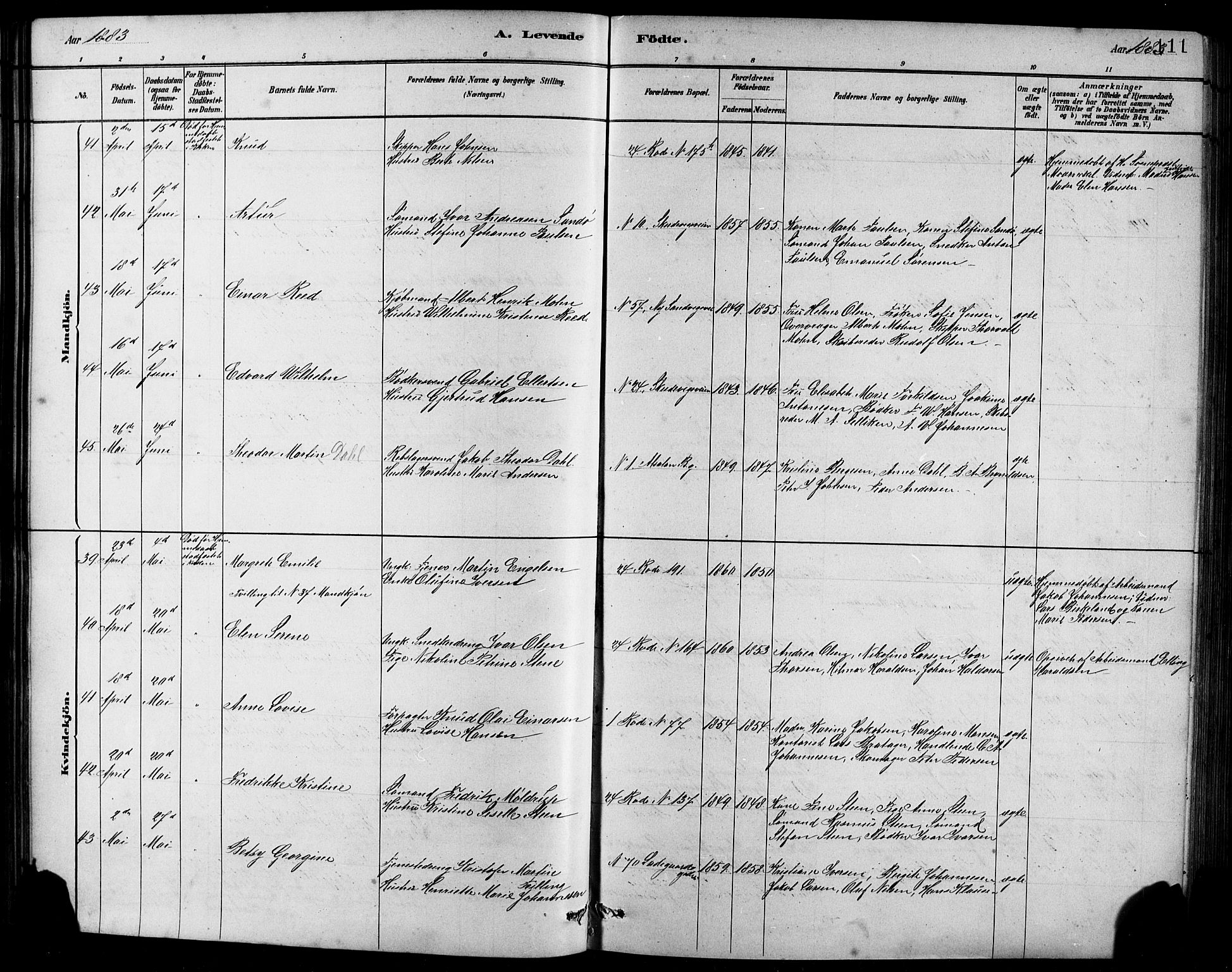 Sandviken Sokneprestembete, AV/SAB-A-77601/H/Hb/L0001: Parish register (copy) no. A 2, 1879-1892, p. 111