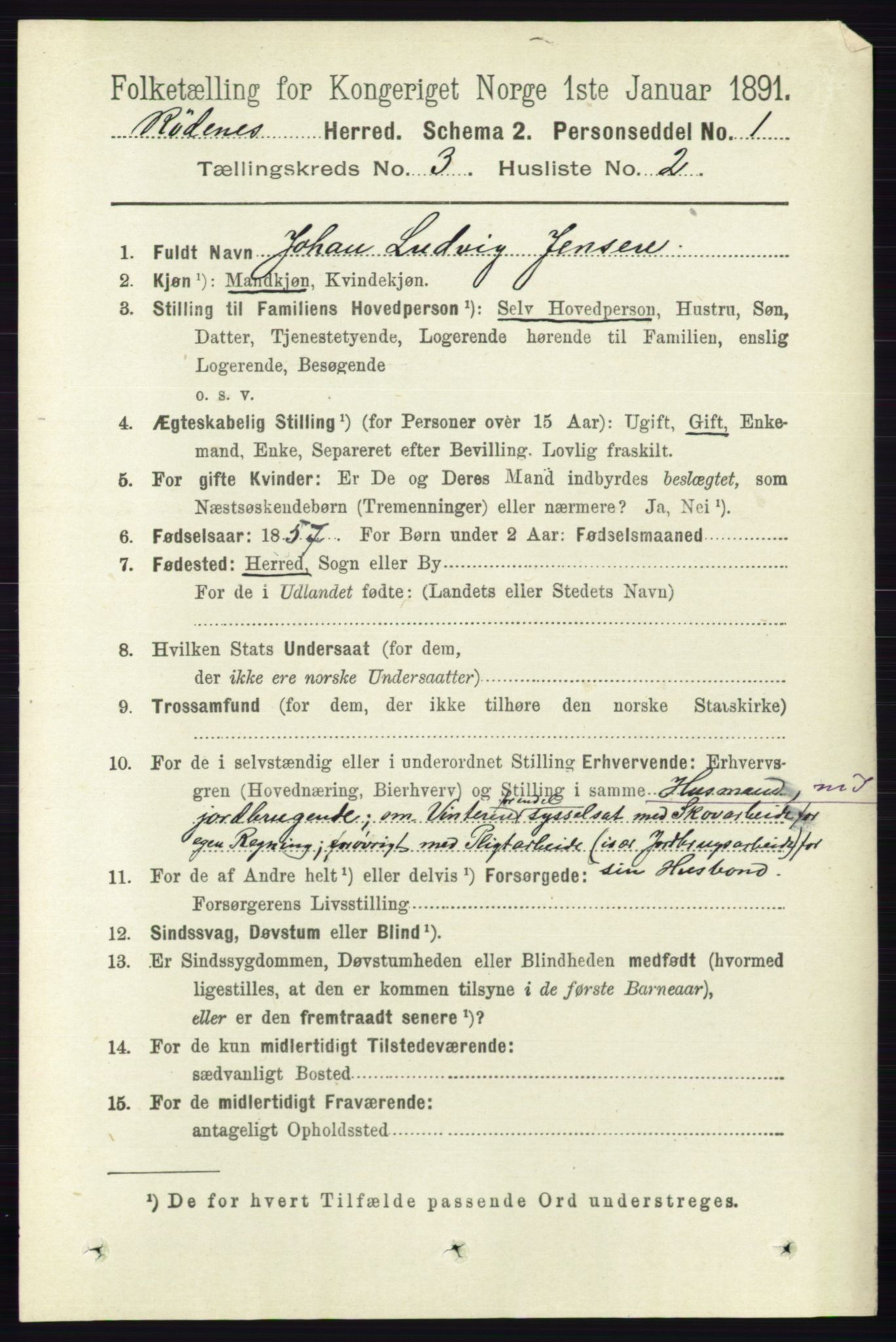 RA, 1891 census for 0120 Rødenes, 1891, p. 1198