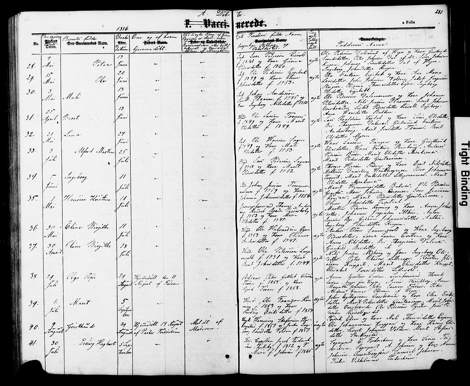 Ministerialprotokoller, klokkerbøker og fødselsregistre - Nord-Trøndelag, SAT/A-1458/706/L0049: Parish register (copy) no. 706C01, 1864-1895, p. 281