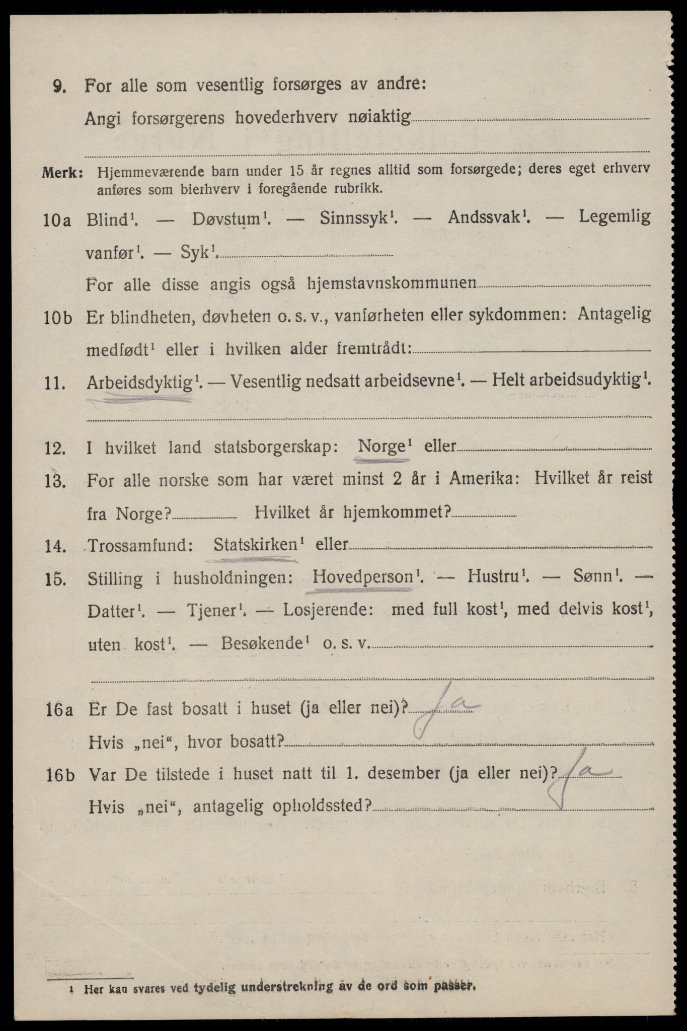 SAST, 1920 census for Varhaug, 1920, p. 4910