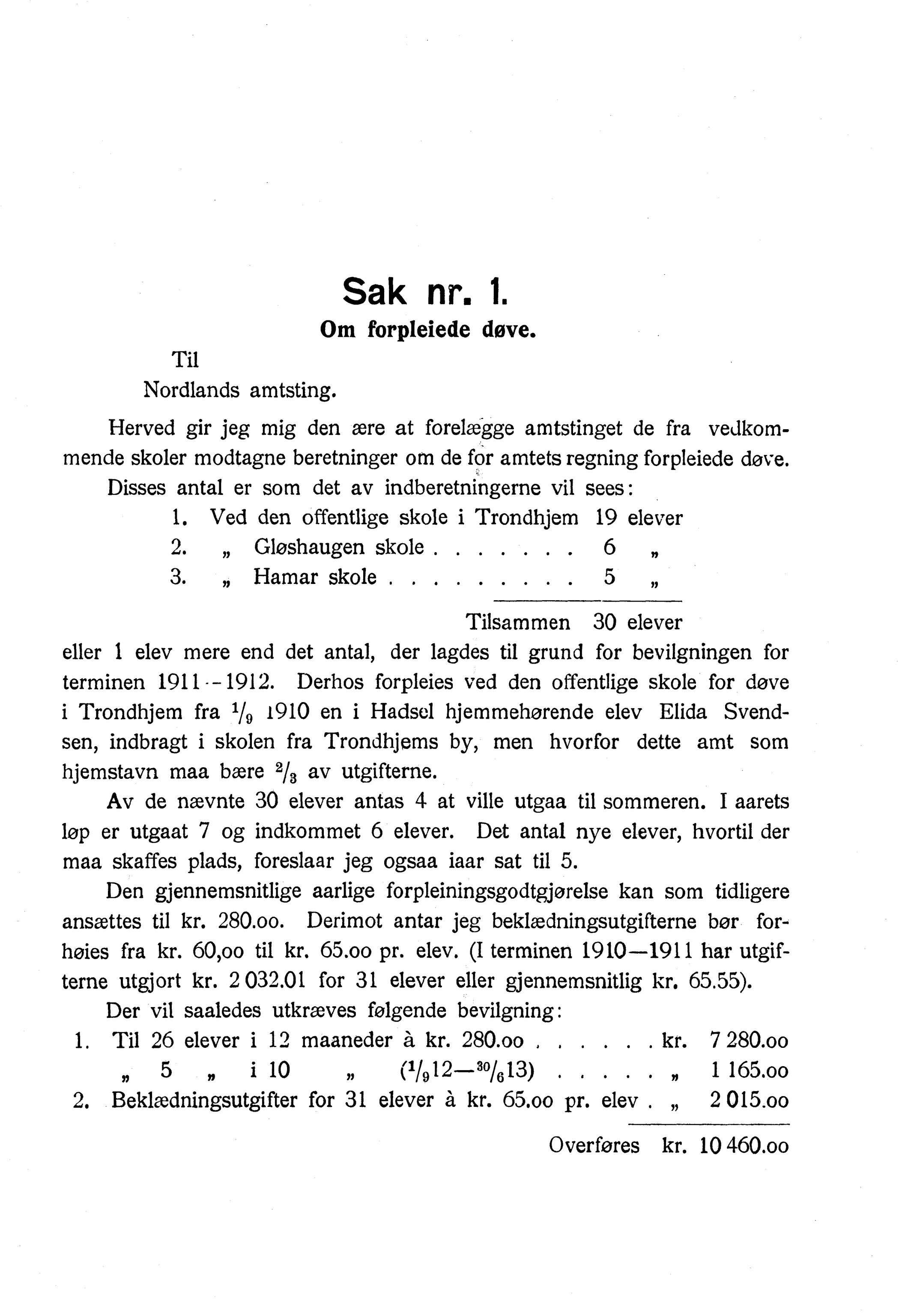 Nordland Fylkeskommune. Fylkestinget, AIN/NFK-17/176/A/Ac/L0035: Fylkestingsforhandlinger 1912, 1912