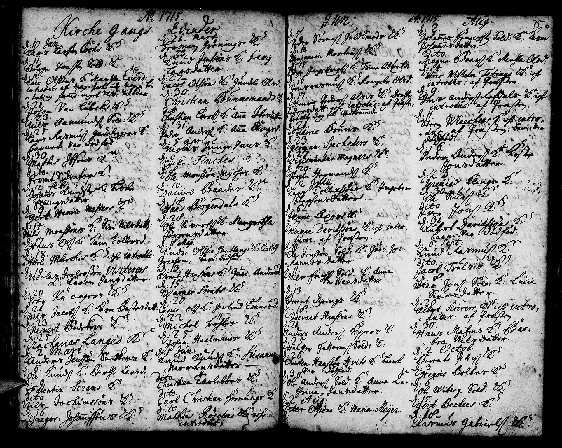 Korskirken sokneprestembete, AV/SAB-A-76101/H/Haa/L0008: Parish register (official) no. A 8, 1698-1747, p. 75