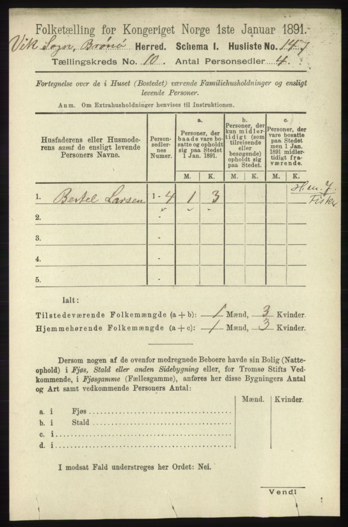 RA, 1891 census for 1814 Brønnøy, 1891, p. 5716