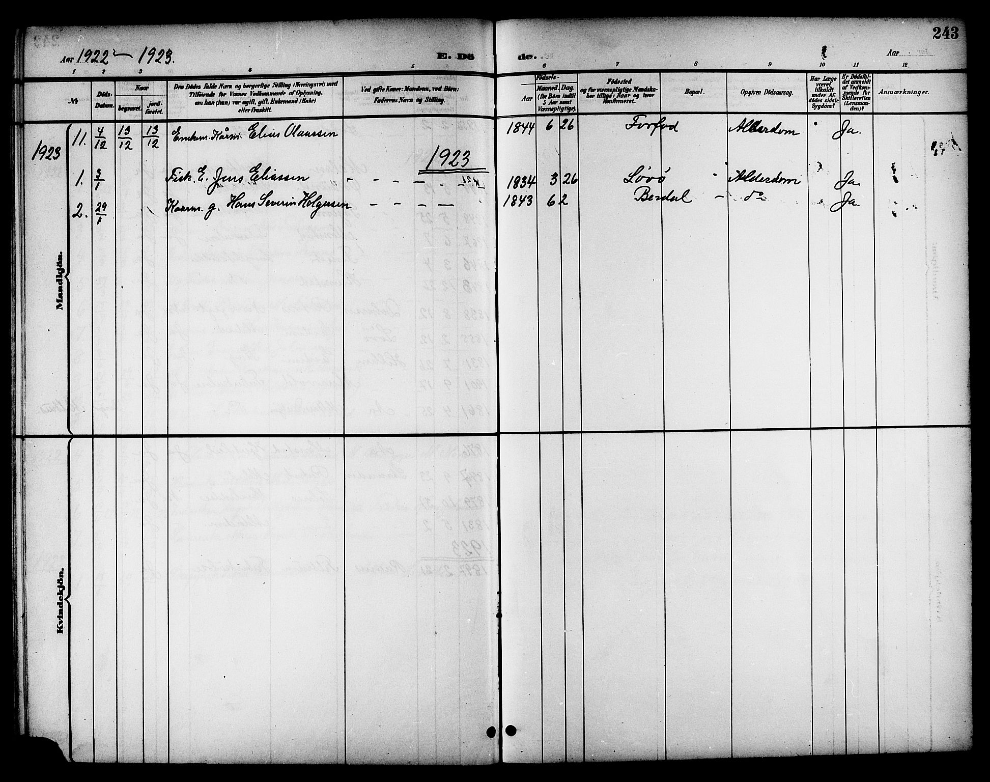 Ministerialprotokoller, klokkerbøker og fødselsregistre - Sør-Trøndelag, SAT/A-1456/655/L0688: Parish register (copy) no. 655C04, 1899-1922, p. 243