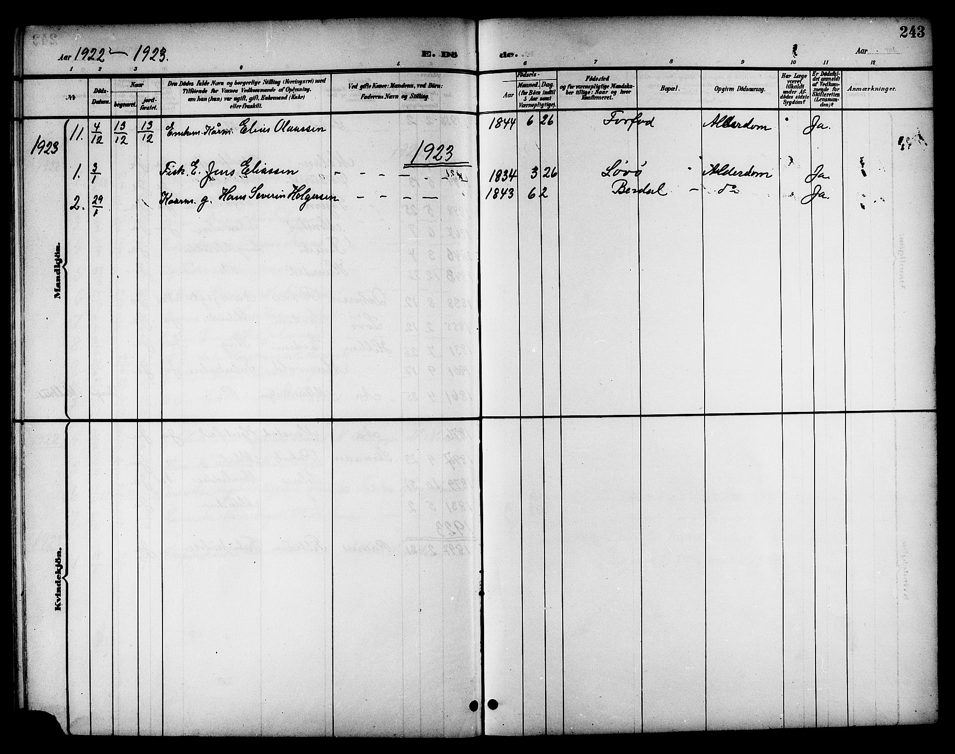 Ministerialprotokoller, klokkerbøker og fødselsregistre - Sør-Trøndelag, AV/SAT-A-1456/655/L0688: Parish register (copy) no. 655C04, 1899-1922, p. 243