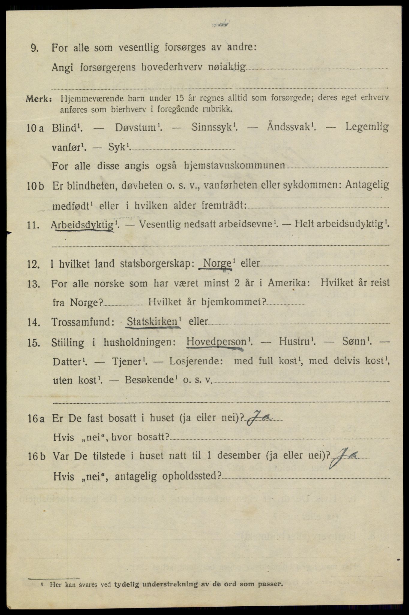SAKO, 1920 census for Stathelle, 1920, p. 822