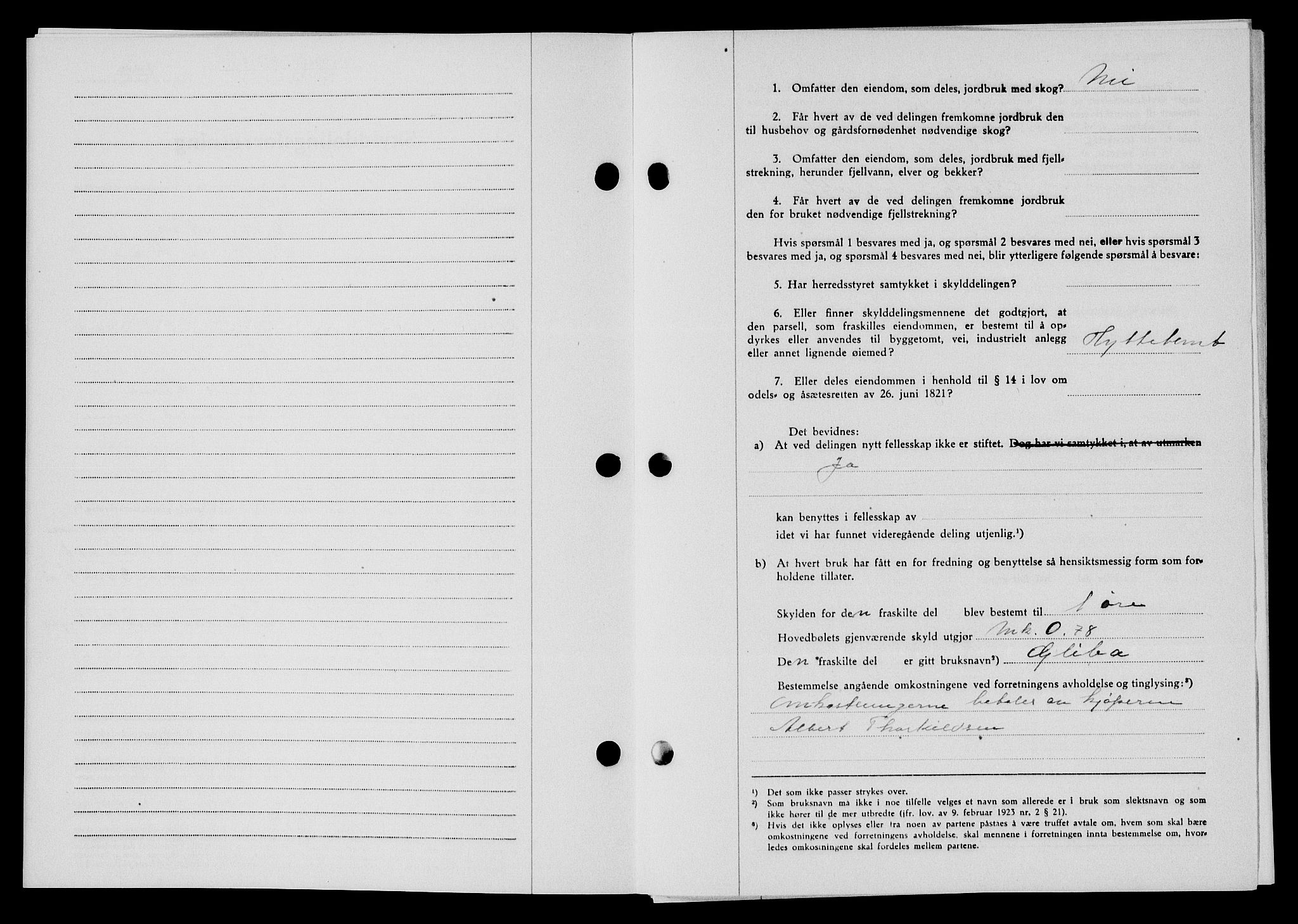 Flekkefjord sorenskriveri, SAK/1221-0001/G/Gb/Gba/L0059: Mortgage book no. A-7, 1944-1945, Diary no: : 27/1945