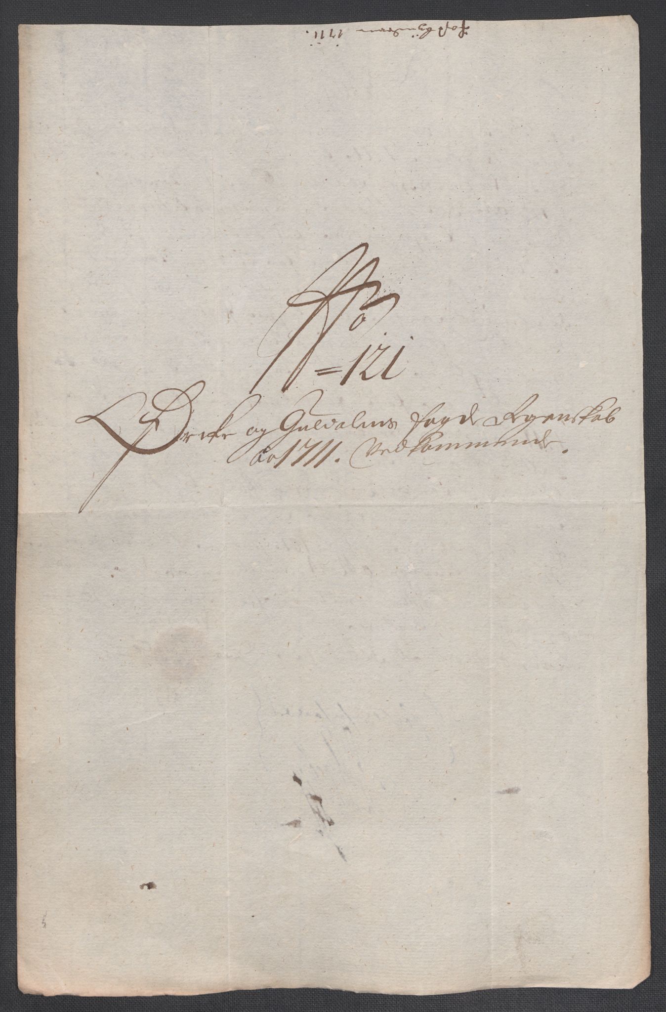 Rentekammeret inntil 1814, Reviderte regnskaper, Fogderegnskap, AV/RA-EA-4092/R60/L3962: Fogderegnskap Orkdal og Gauldal, 1711, p. 335