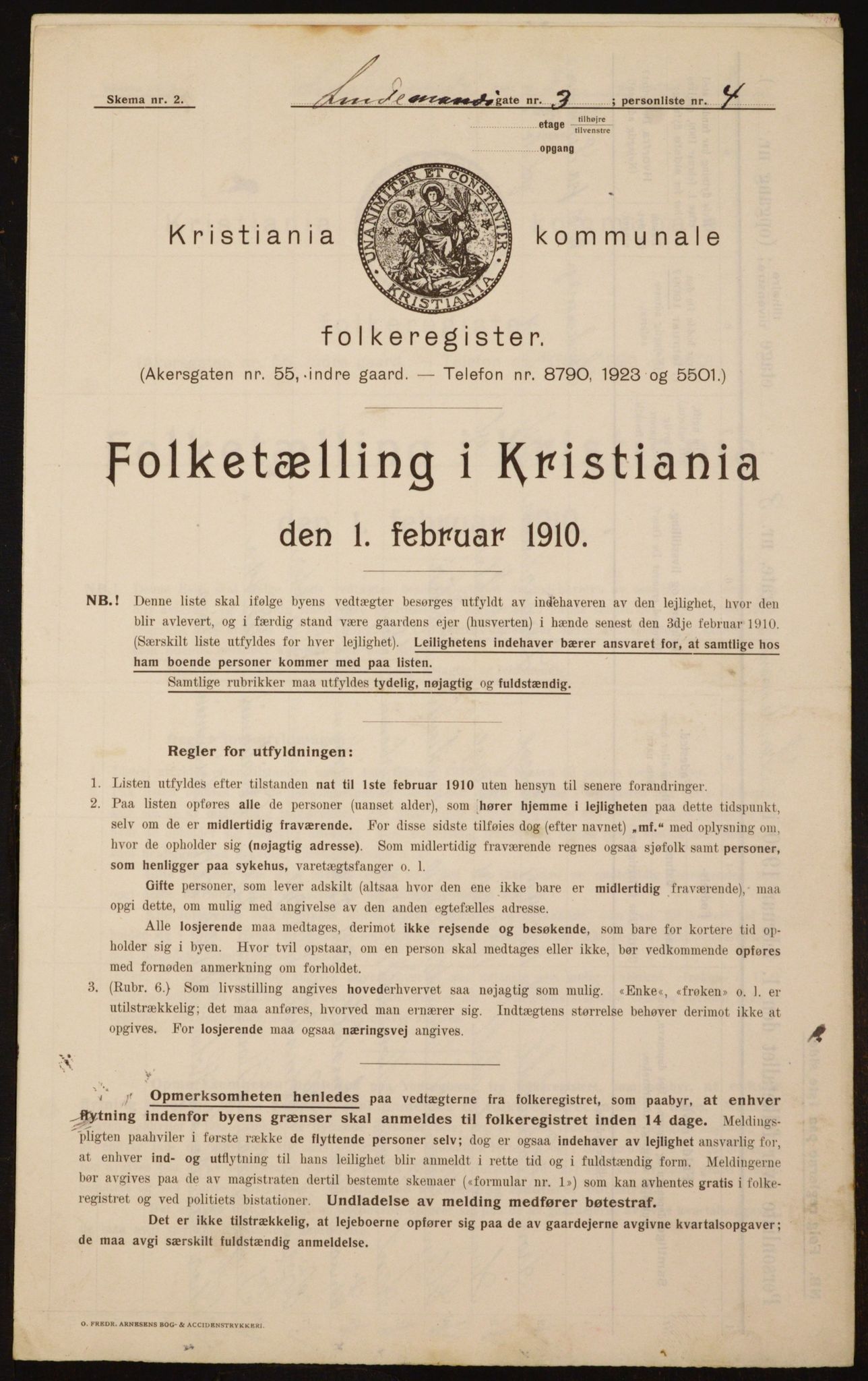 OBA, Municipal Census 1910 for Kristiania, 1910, p. 55653