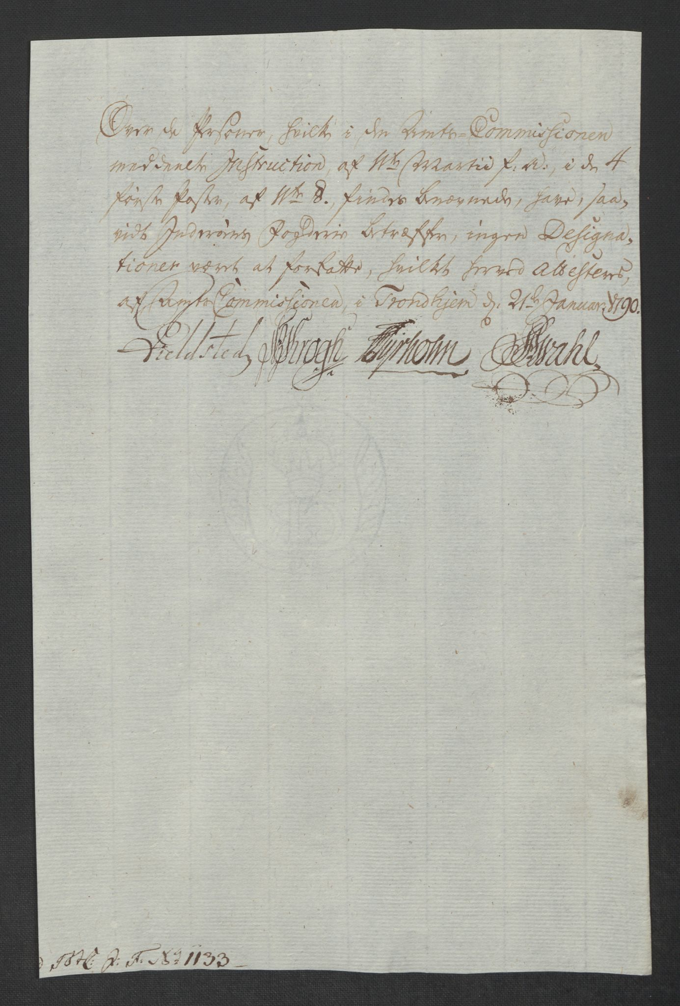 Rentekammeret inntil 1814, Reviderte regnskaper, Mindre regnskaper, AV/RA-EA-4068/Rf/Rfe/L0017: Inderøy fogderi, Jarlsberg grevskap, 1789, p. 11