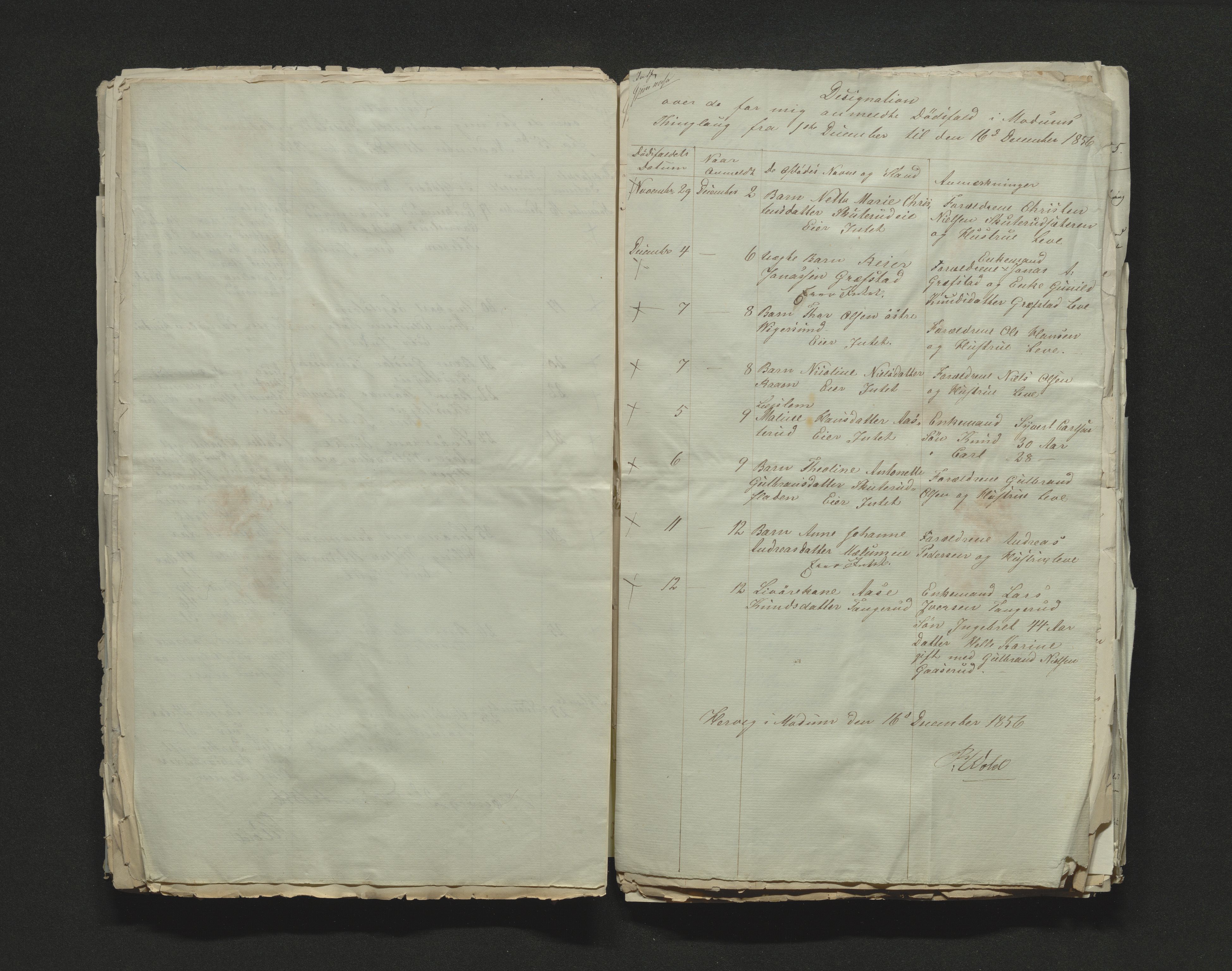 Eiker, Modum og Sigdal sorenskriveri, AV/SAKO-A-123/H/Ha/Hab/L0009: Dødsfallsmeldinger, 1854-1857, p. 327