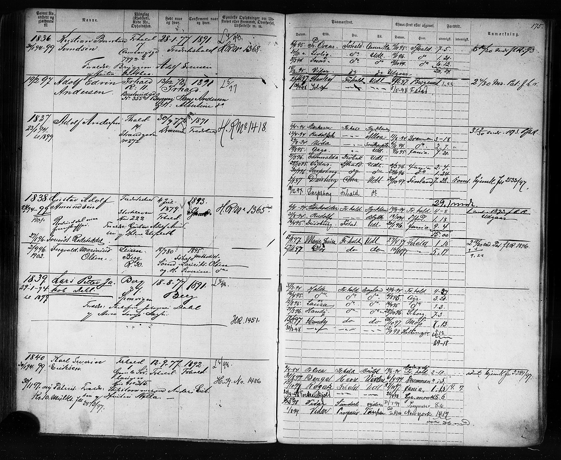 Halden mønstringskontor, AV/SAO-A-10569a/F/Fc/Fca/L0005: Annotasjonsrulle, 1875-1910, p. 180