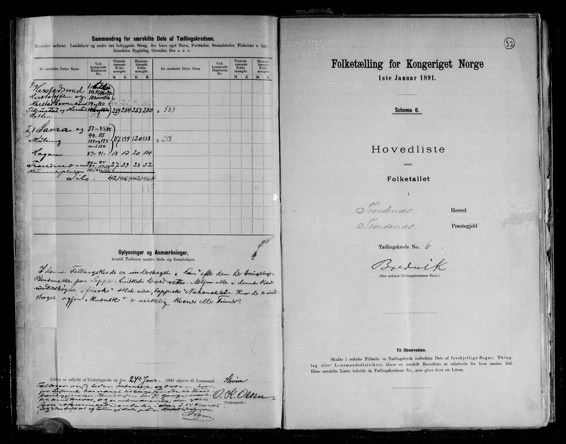 RA, 1891 census for 1914 Trondenes, 1891, p. 16