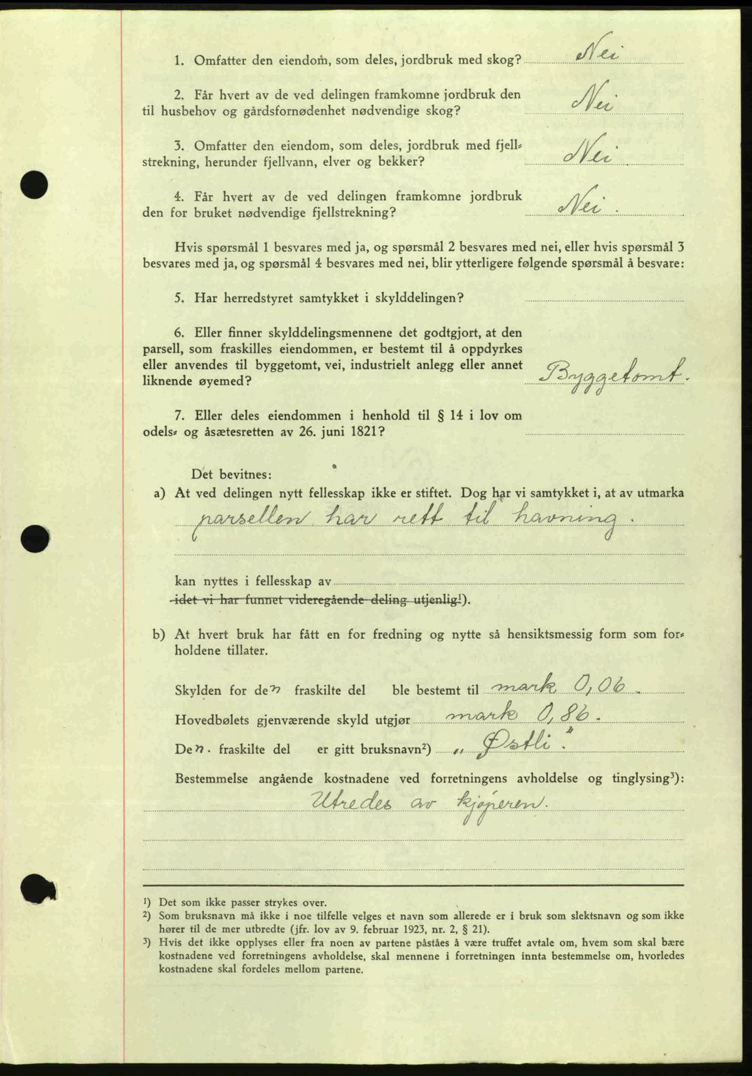 Hitra sorenskriveri, AV/SAT-A-0018/2/2C/2Ca: Mortgage book no. A2, 1943-1945, Diary no: : 824/1944