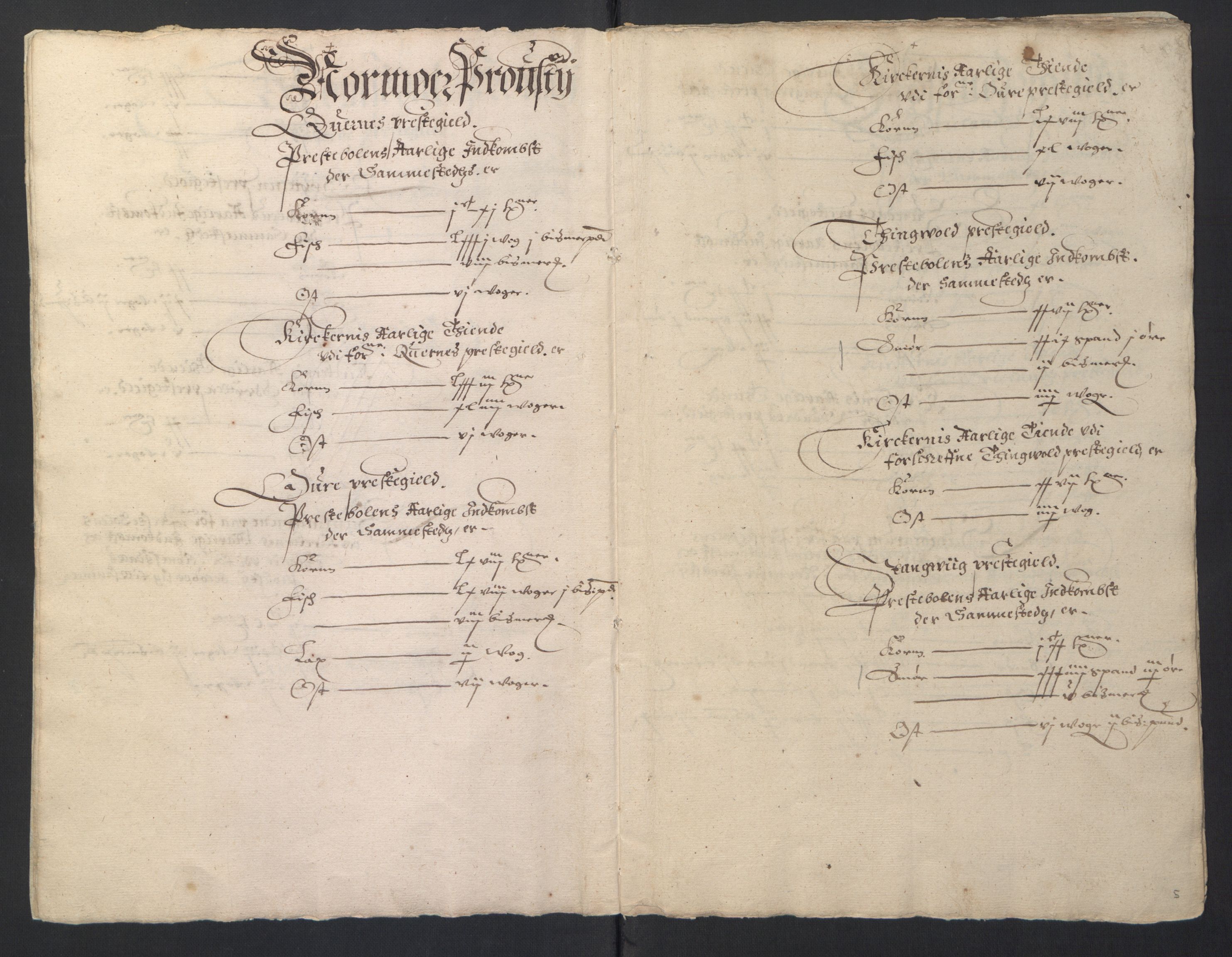 Stattholderembetet 1572-1771, RA/EA-2870/Ek/L0016/0001: Jordebøker til utlikning av rosstjeneste 1624-1626: / Kirke- og prestebolsinntekter i Trondheim bispedømme og Jemtland, 1625-1626, p. 7