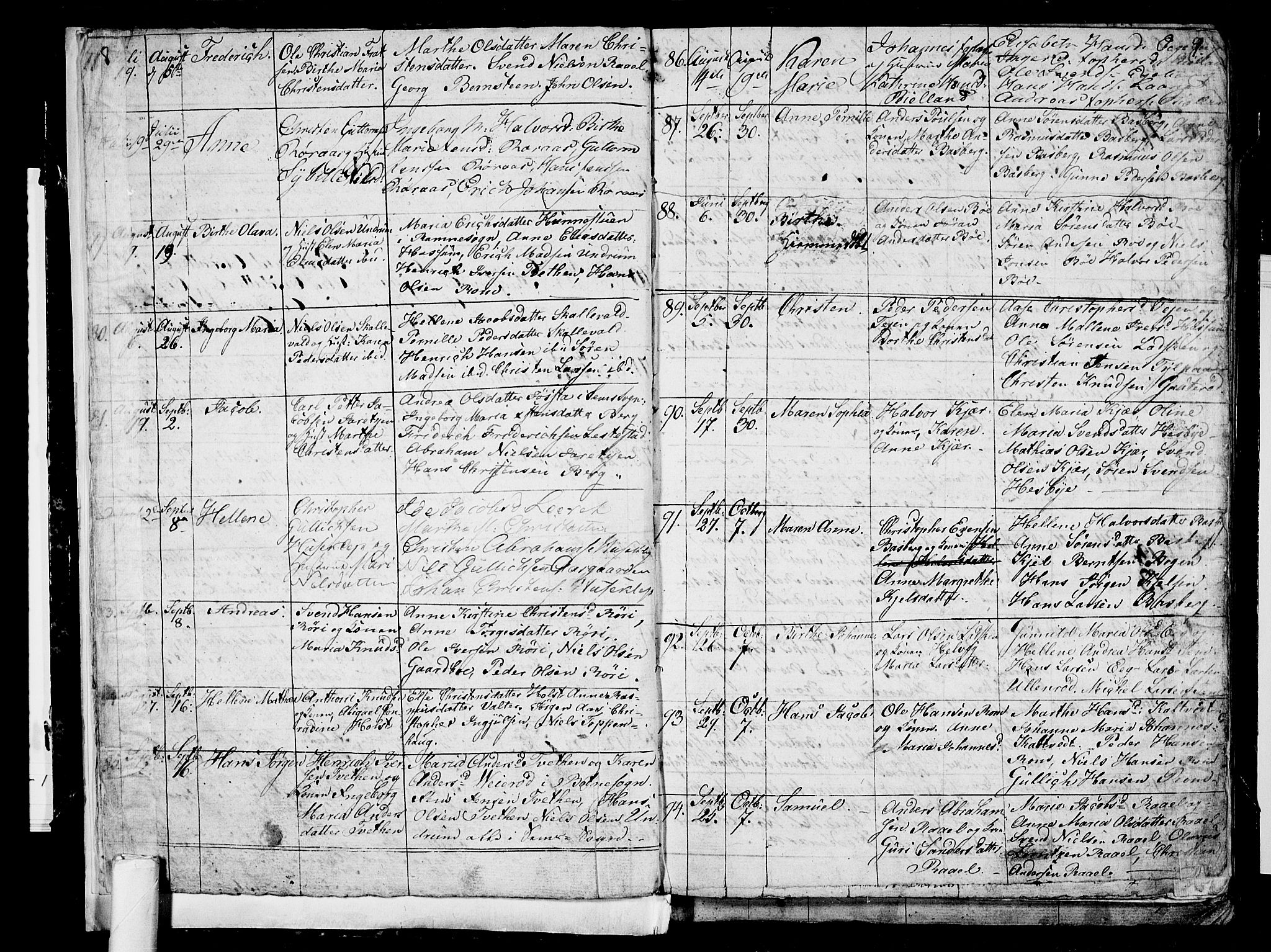 Sem kirkebøker, AV/SAKO-A-5/G/Ga/L0002: Parish register (copy) no. I 2, 1826-1844, p. 8-9