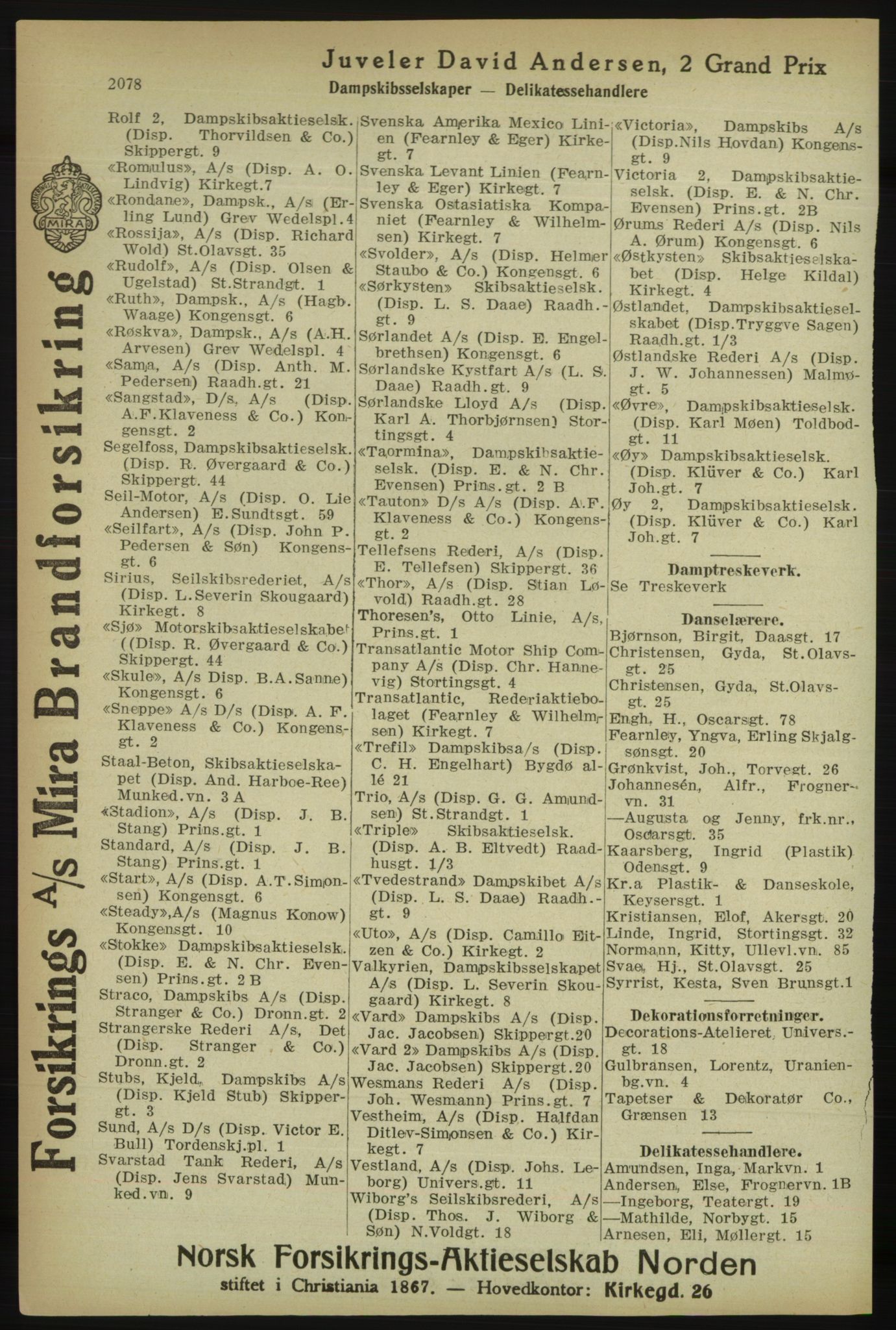 Kristiania/Oslo adressebok, PUBL/-, 1918, p. 2231