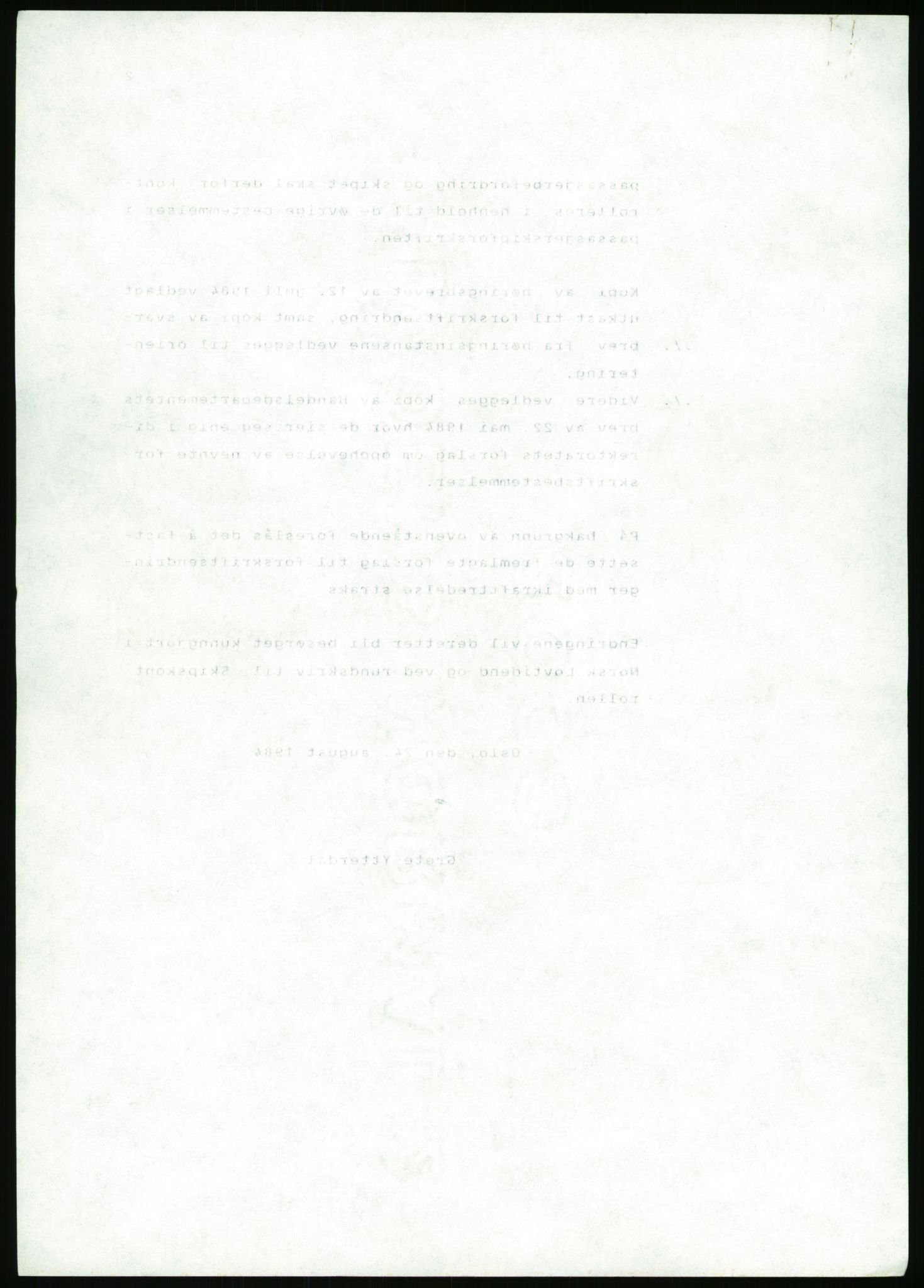 Sjøfartsdirektoratet med forløpere, generelt arkiv, AV/RA-S-1407/D/Du/Duc/L0642/0001: Skipskontrollen - Forskrifter / Forskrift om utleiebåter (2 mapper), 1978-1987, p. 418