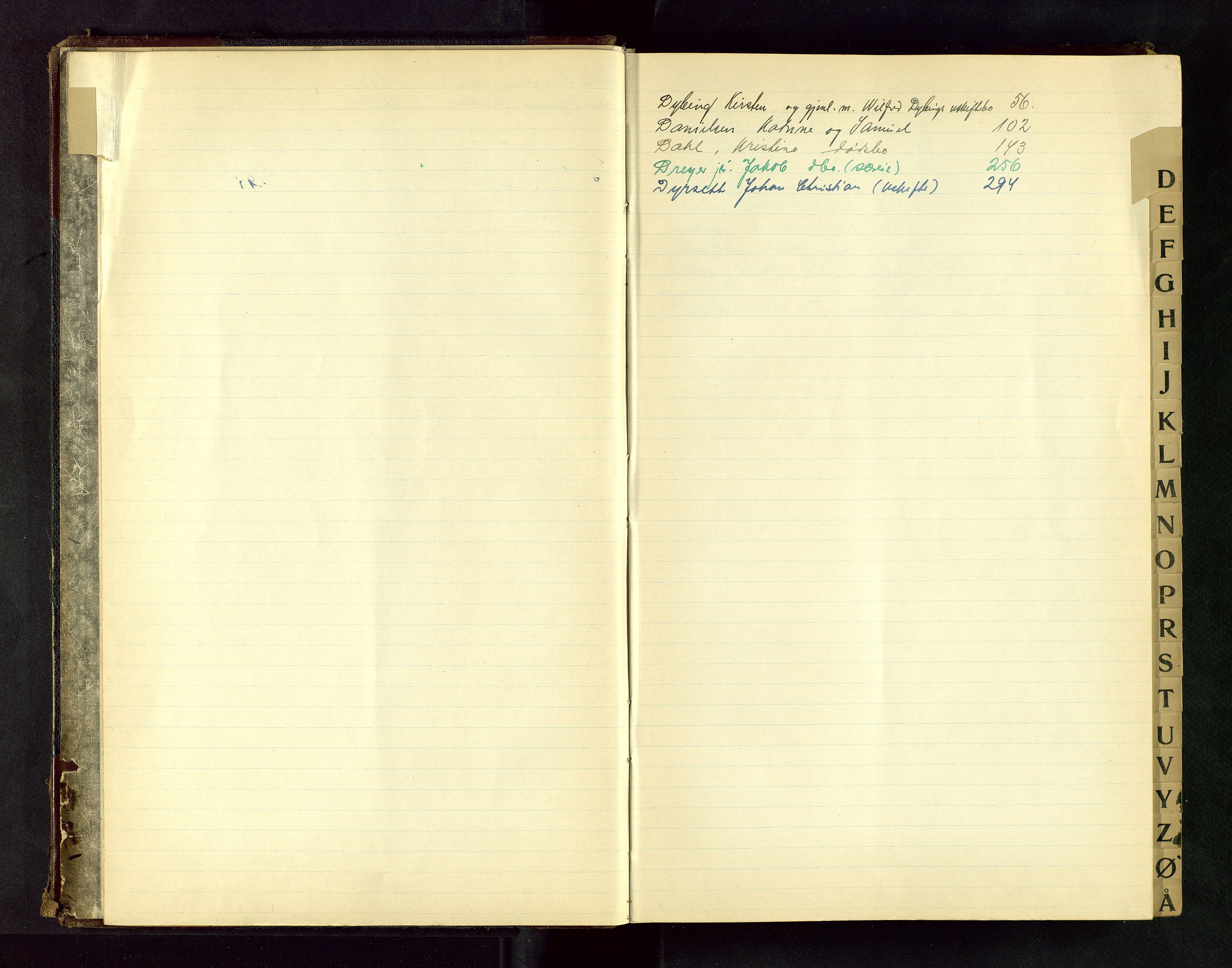 Stavanger skifteforvalter, AV/SAST-A-101412/001/5/53/533BA/L0007: Registreringsprotokoll dødsbo, 1940-1946