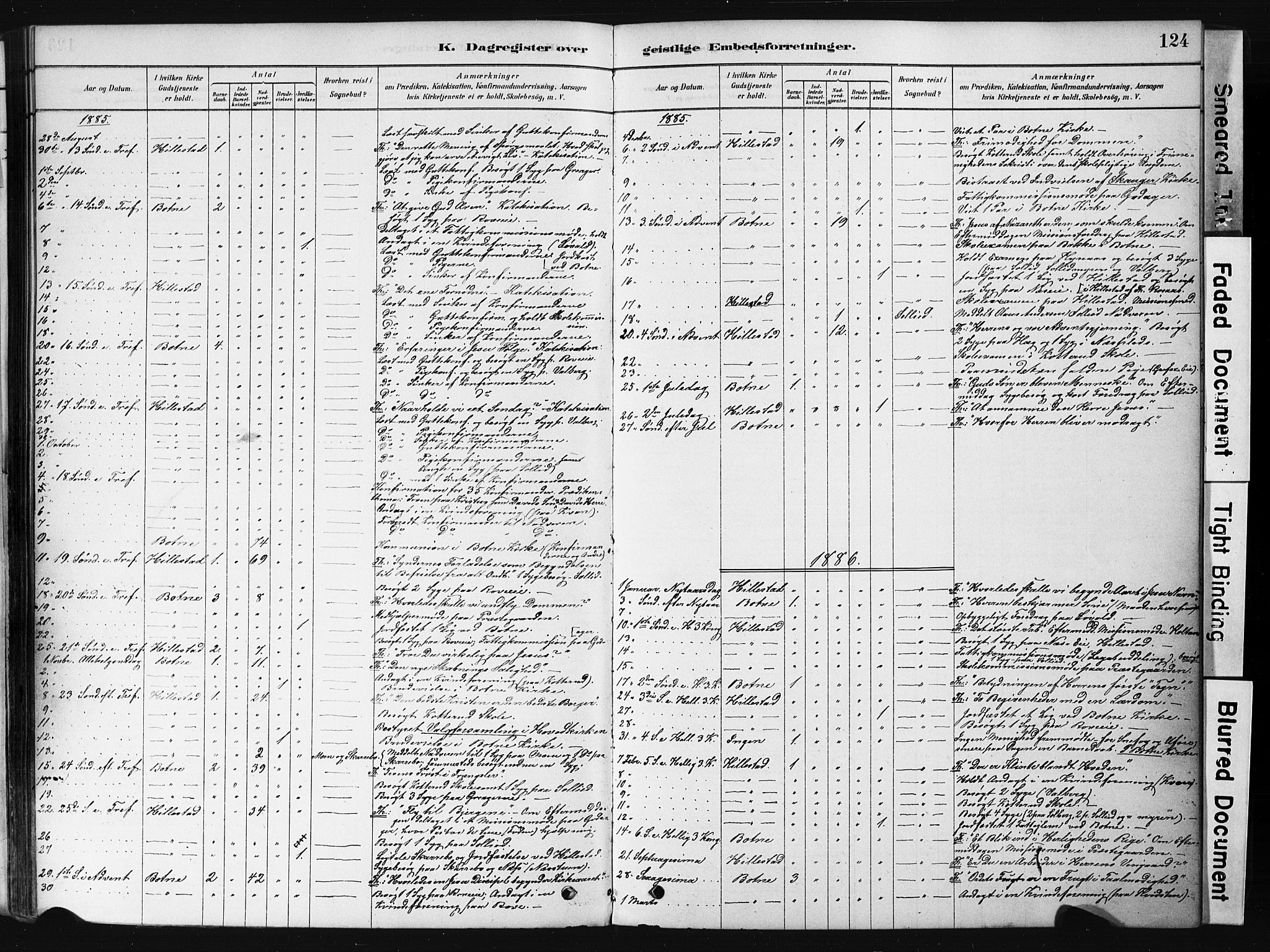 Botne kirkebøker, SAKO/A-340/F/Fb/L0001: Parish register (official) no. II 1, 1878-1902, p. 124