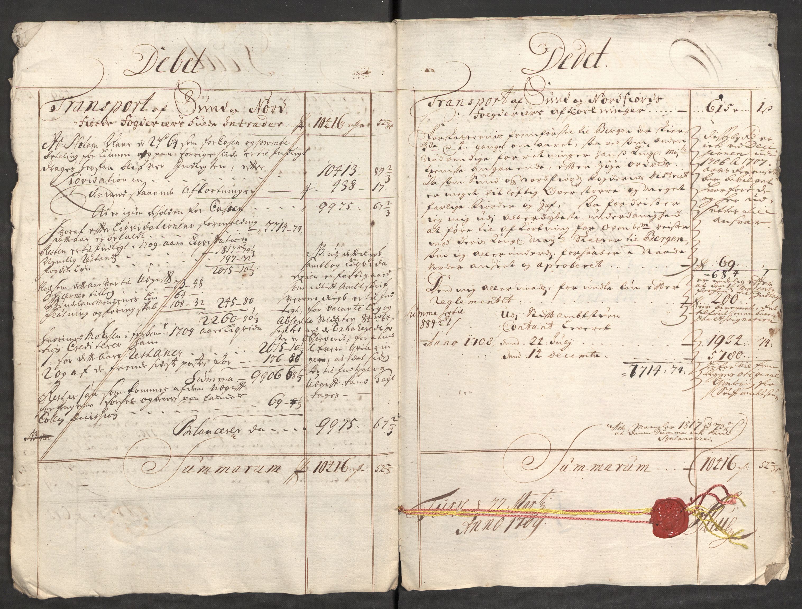 Rentekammeret inntil 1814, Reviderte regnskaper, Fogderegnskap, AV/RA-EA-4092/R53/L3431: Fogderegnskap Sunn- og Nordfjord, 1708, p. 12