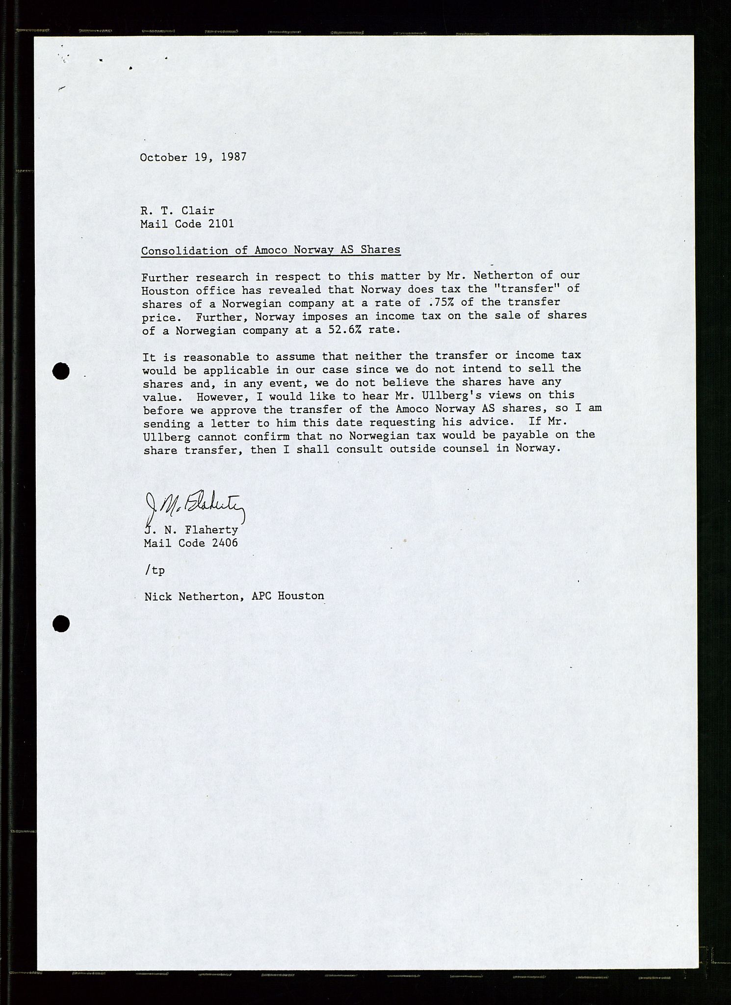 Pa 1740 - Amoco Norway Oil Company, AV/SAST-A-102405/22/A/Aa/L0002: Styreprotokoller og sakspapirer, 1966-1999, p. 328