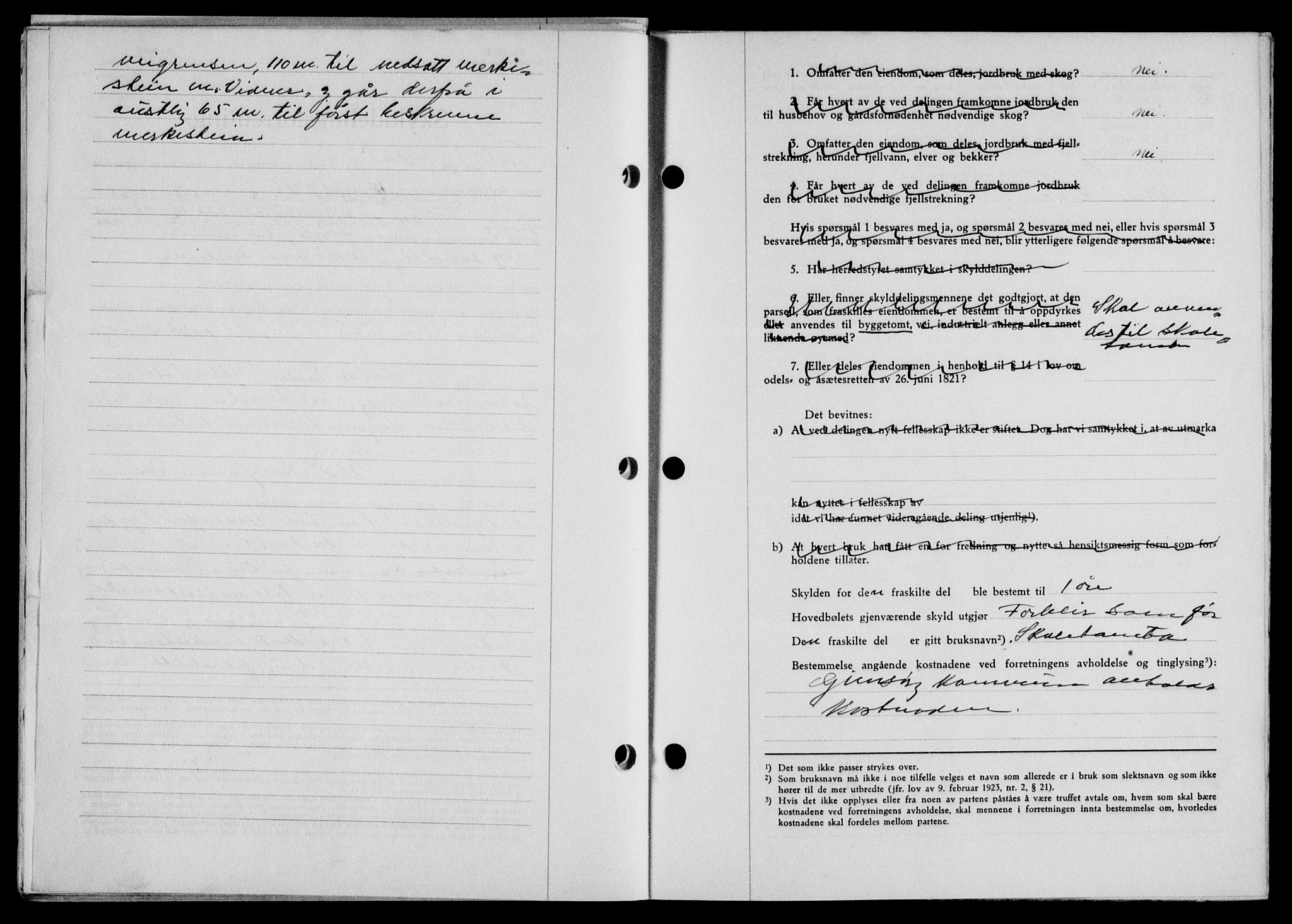 Lofoten sorenskriveri, SAT/A-0017/1/2/2C/L0013a: Mortgage book no. 13a, 1944-1946, Diary no: : 1381/1944