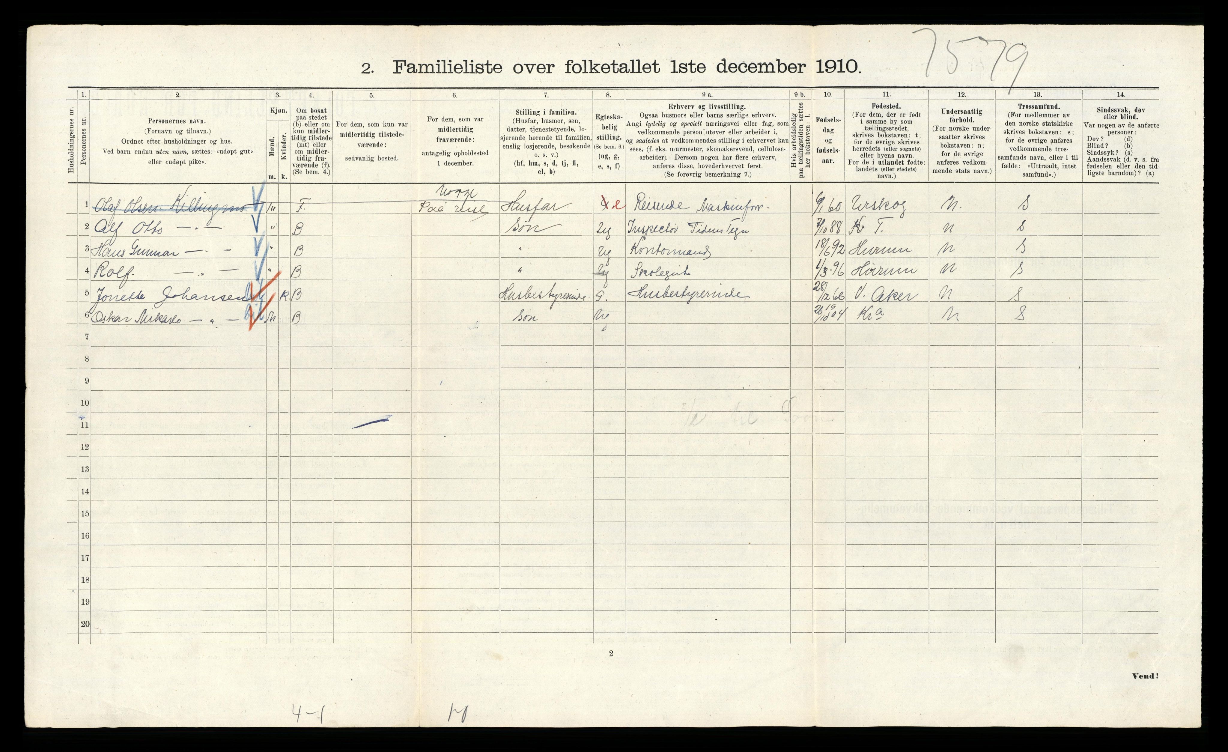 RA, 1910 census for Kristiania, 1910, p. 47738