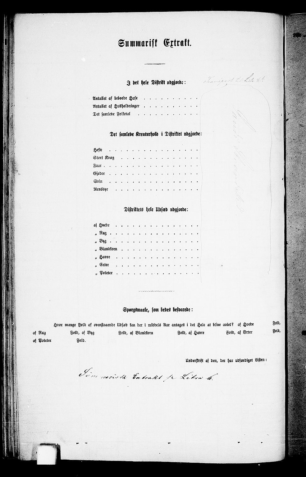 RA, 1865 census for Sand, 1865, p. 58