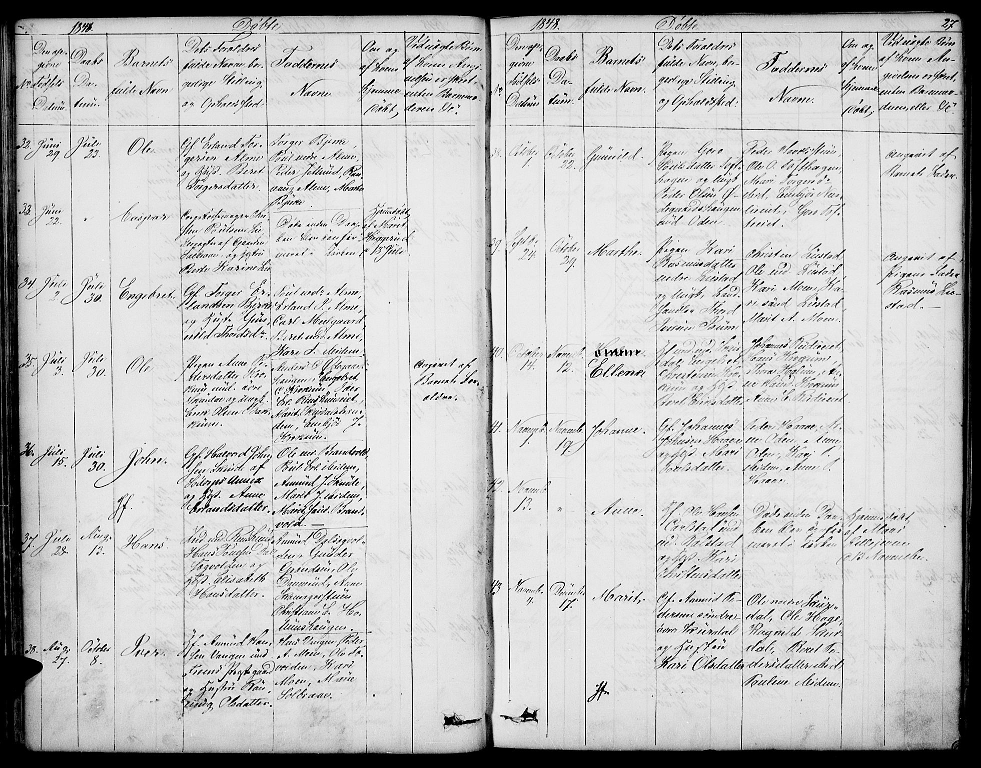 Sør-Fron prestekontor, SAH/PREST-010/H/Ha/Hab/L0001: Parish register (copy) no. 1, 1844-1863, p. 27