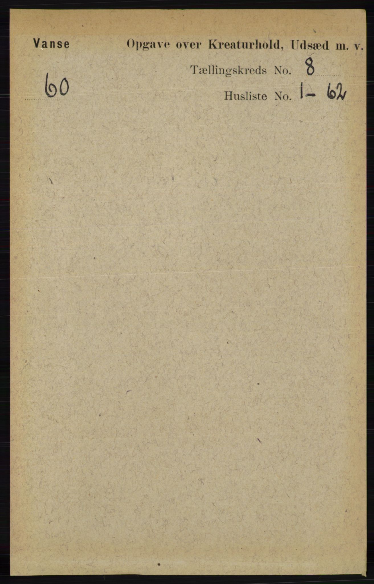 RA, 1891 census for 1041 Vanse, 1891, p. 9457