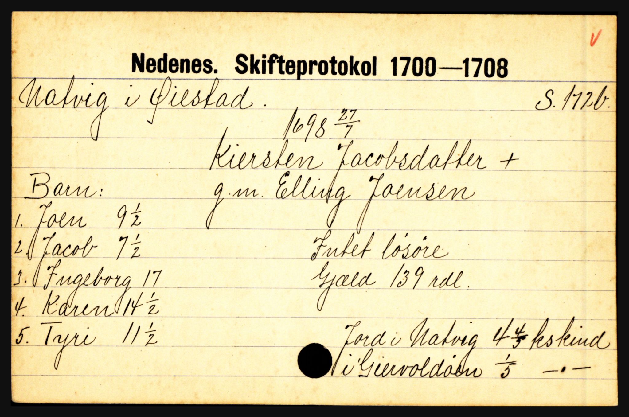 Nedenes sorenskriveri før 1824, AV/SAK-1221-0007/H, p. 21257