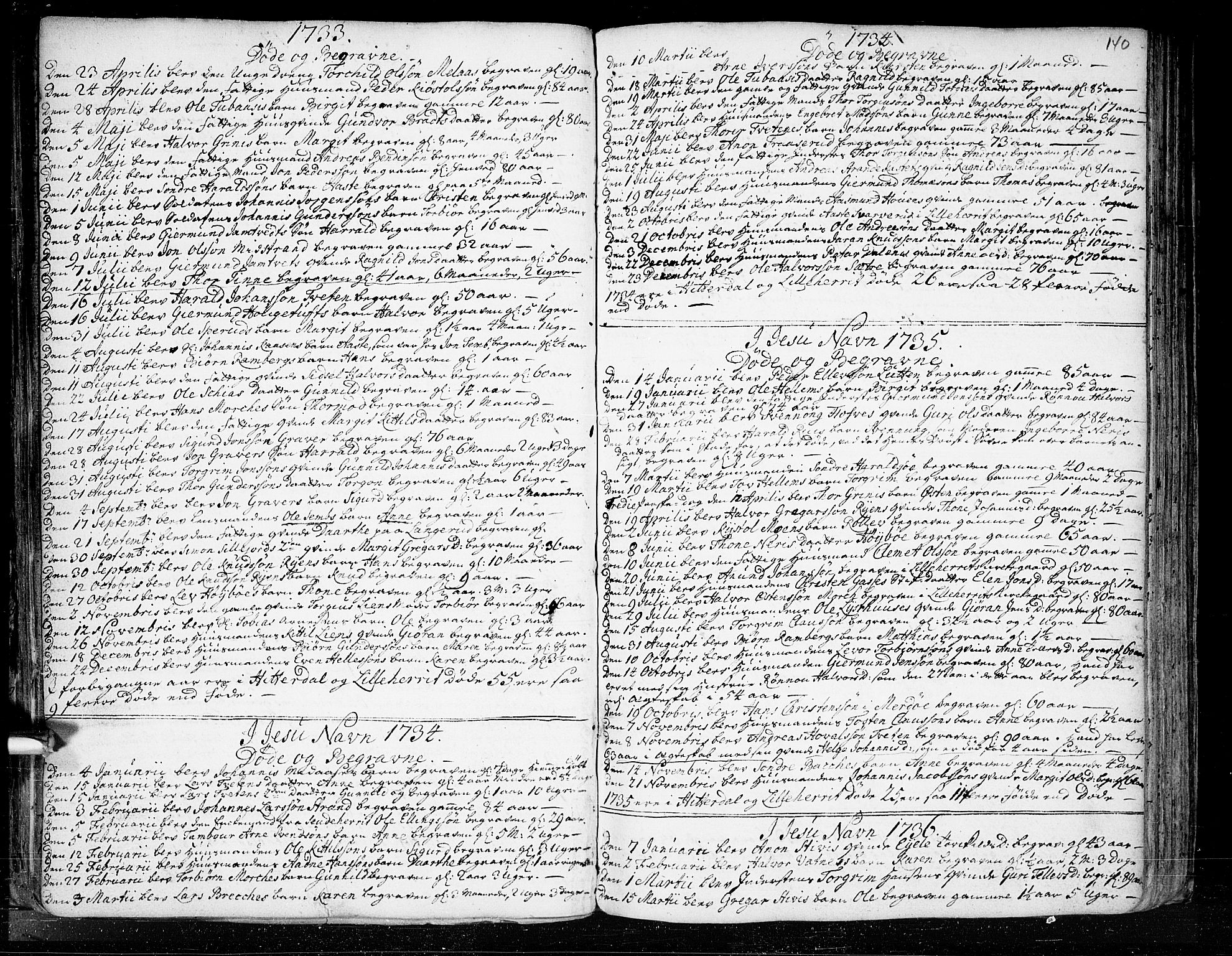 Heddal kirkebøker, SAKO/A-268/F/Fa/L0003: Parish register (official) no. I 3, 1723-1783, p. 140