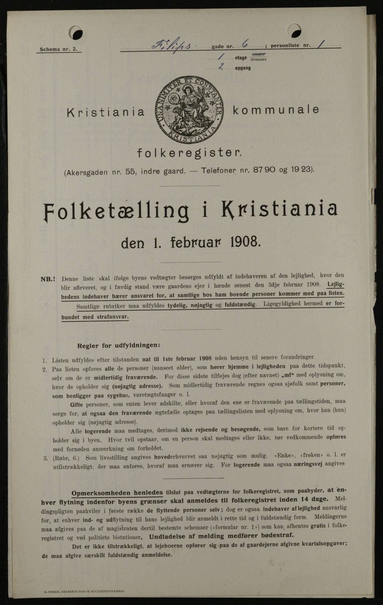 OBA, Municipal Census 1908 for Kristiania, 1908, p. 21920