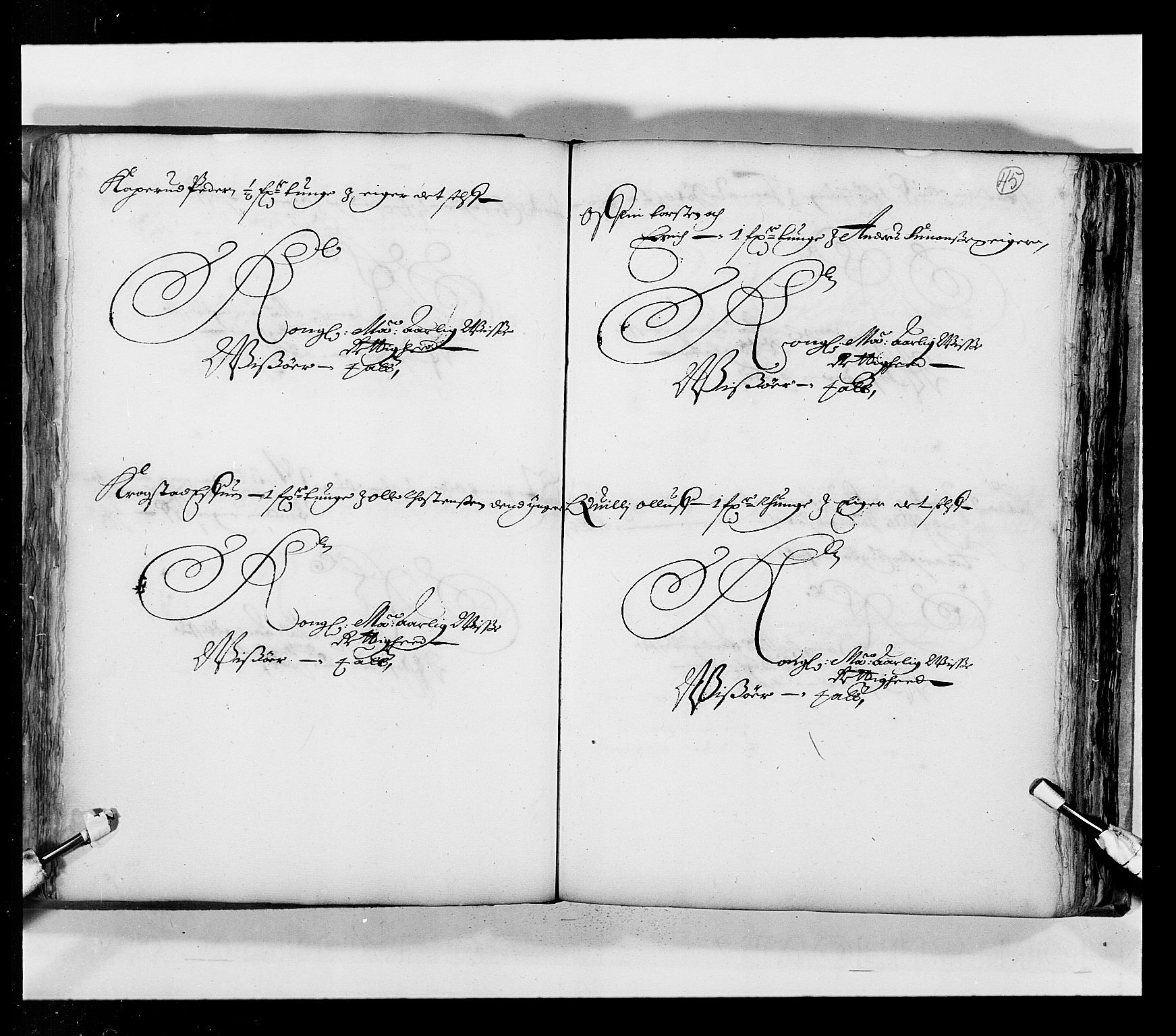 Stattholderembetet 1572-1771, AV/RA-EA-2870/Ek/L0033a/0001: Jordebøker 1662-1720: / Matrikkel for Nedre Romerike, 1670, p. 44b-45a