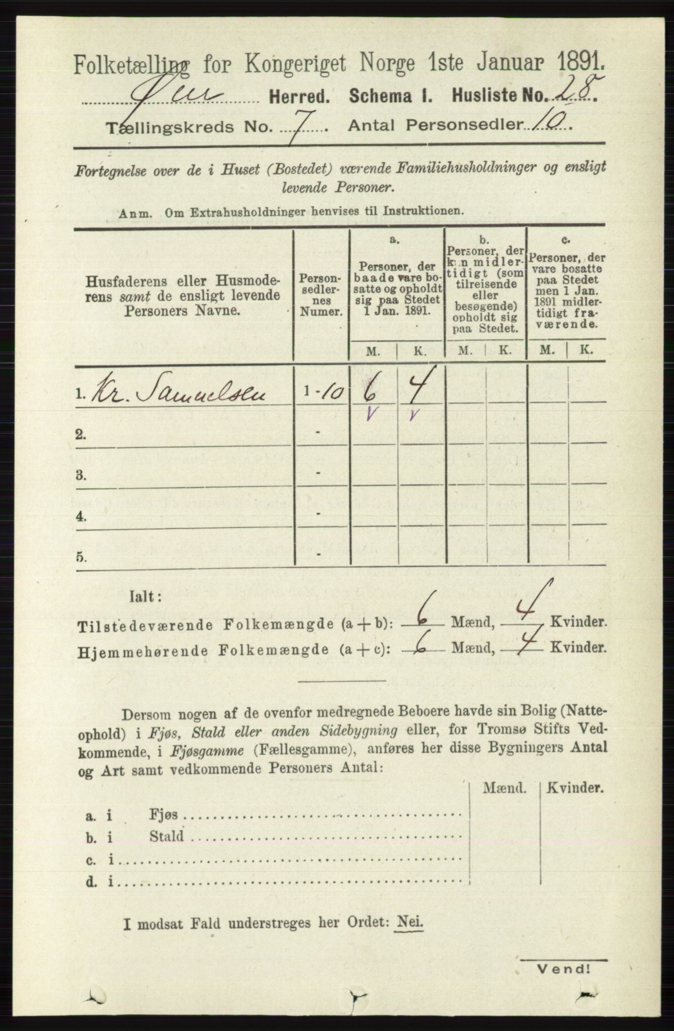 RA, 1891 census for 0521 Øyer, 1891, p. 2470