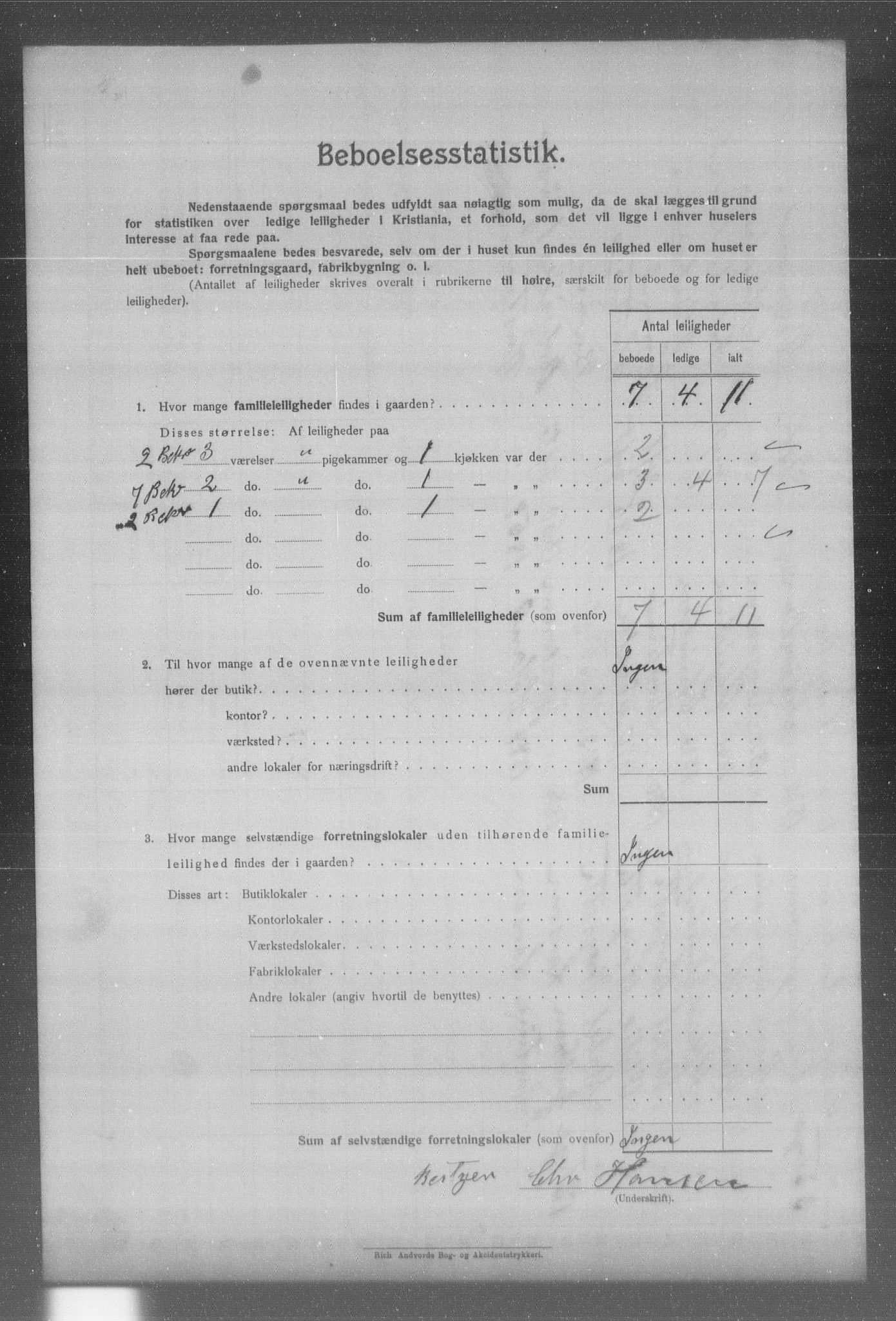 OBA, Municipal Census 1904 for Kristiania, 1904, p. 378