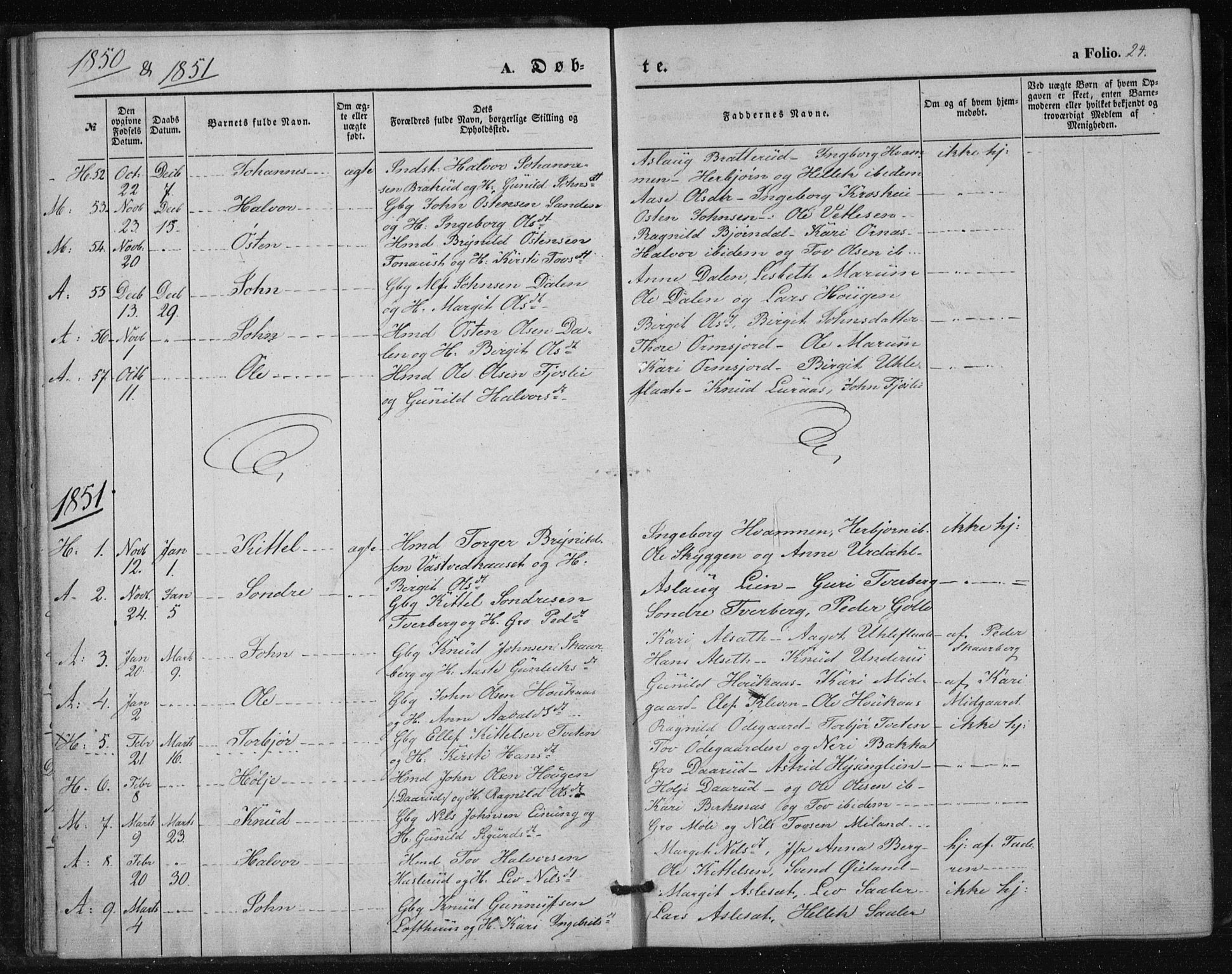 Tinn kirkebøker, SAKO/A-308/F/Fa/L0005: Parish register (official) no. I 5, 1844-1856, p. 24