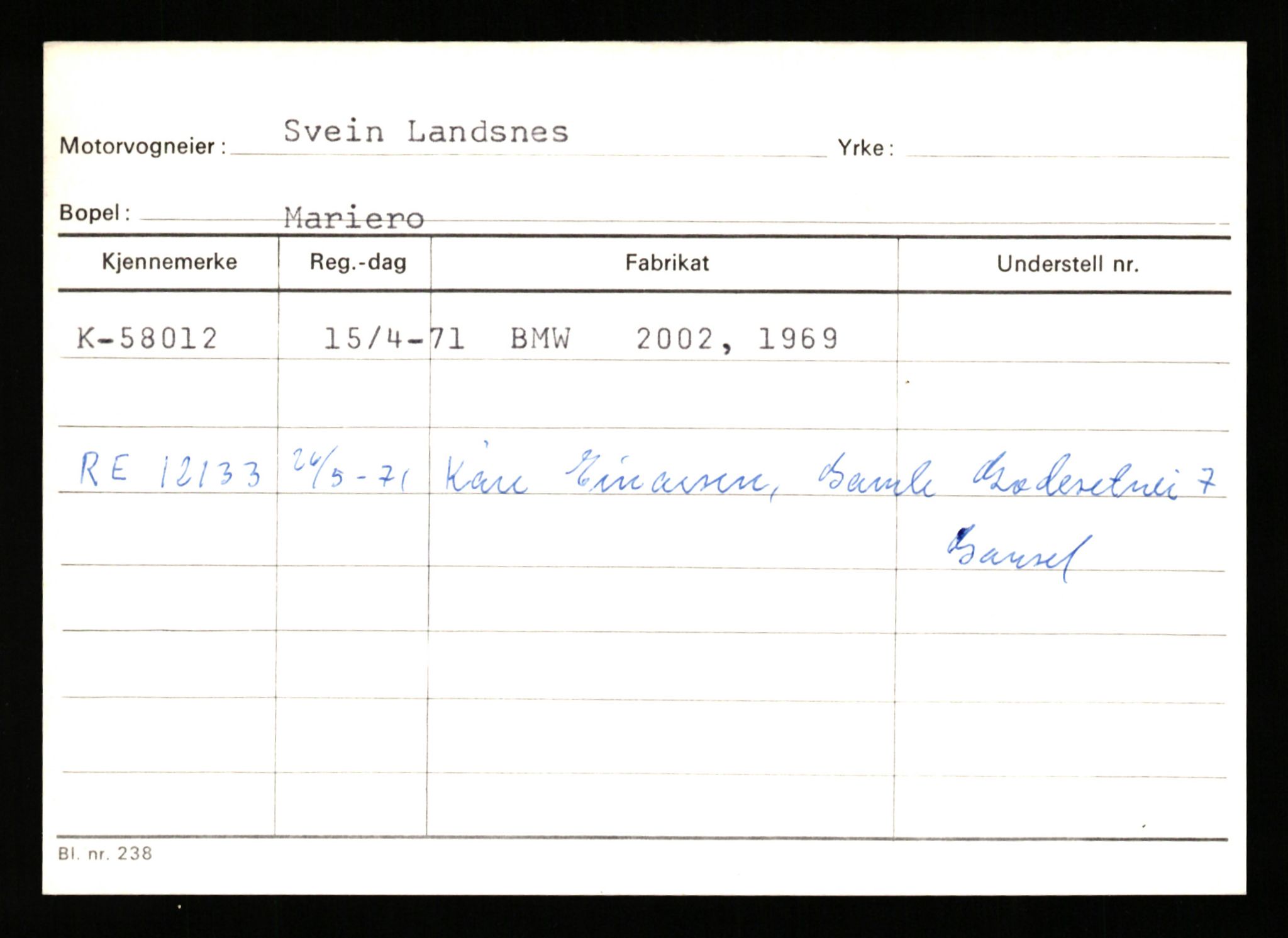 Stavanger trafikkstasjon, SAST/A-101942/0/G/L0007: Registreringsnummer: 49019 - 67460, 1930-1971, p. 2005