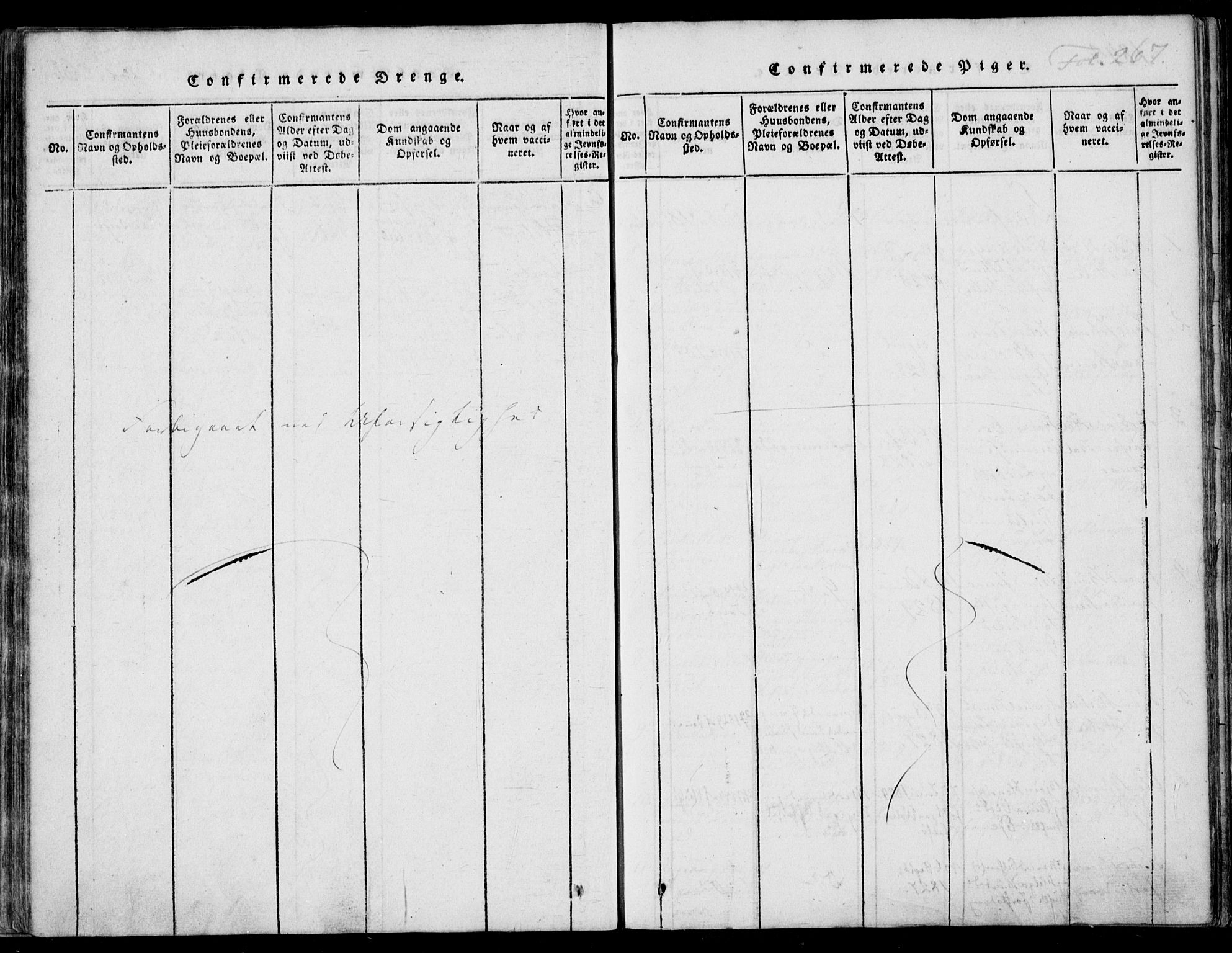 Nedstrand sokneprestkontor, SAST/A-101841/01/IV: Parish register (official) no. A 7, 1816-1870, p. 267
