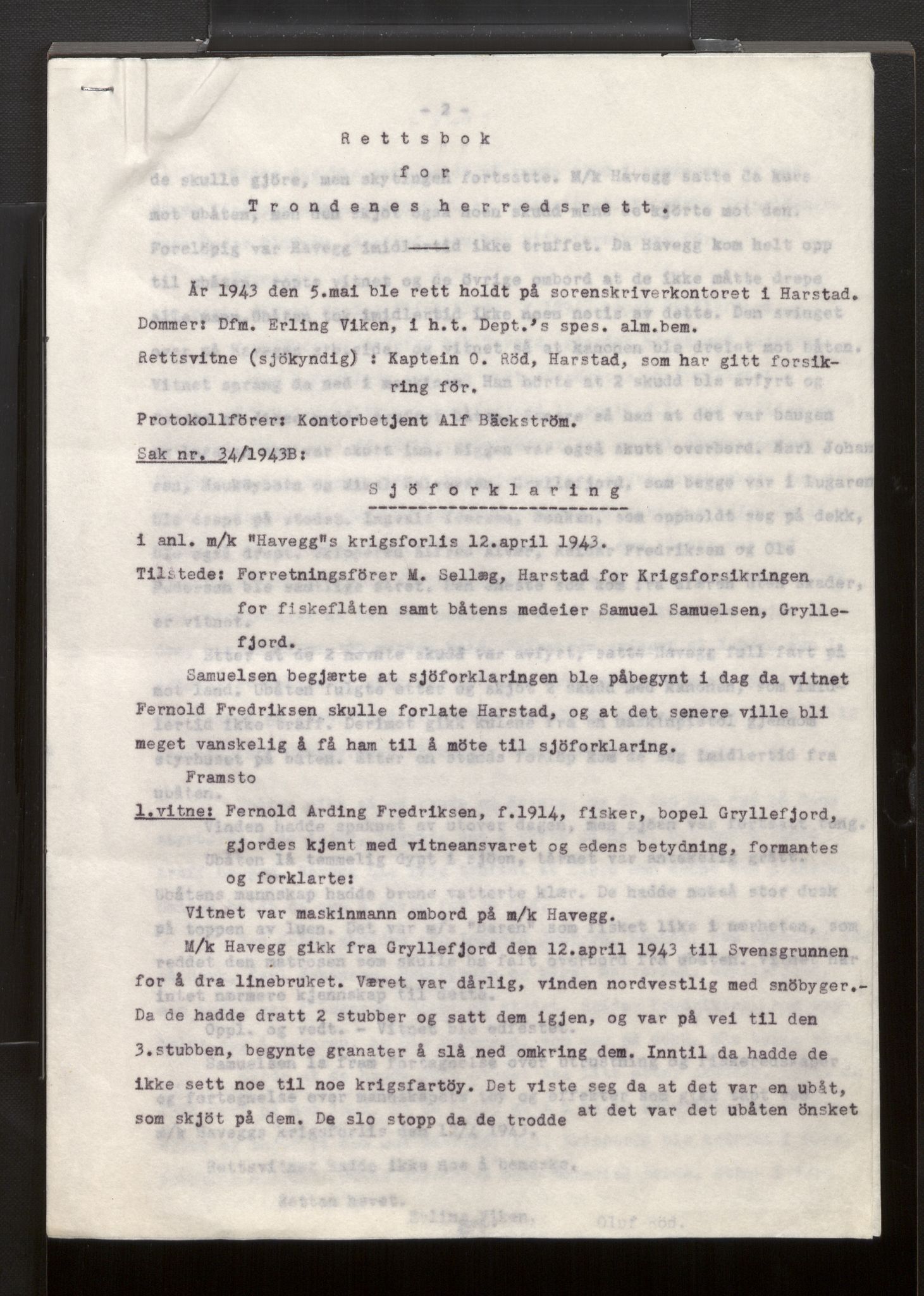 Fiskeridirektoratet - 1 Adm. ledelse - 13 Båtkontoret, AV/SAB-A-2003/La/L0042: Statens krigsforsikring for fiskeflåten, 1936-1971, p. 507