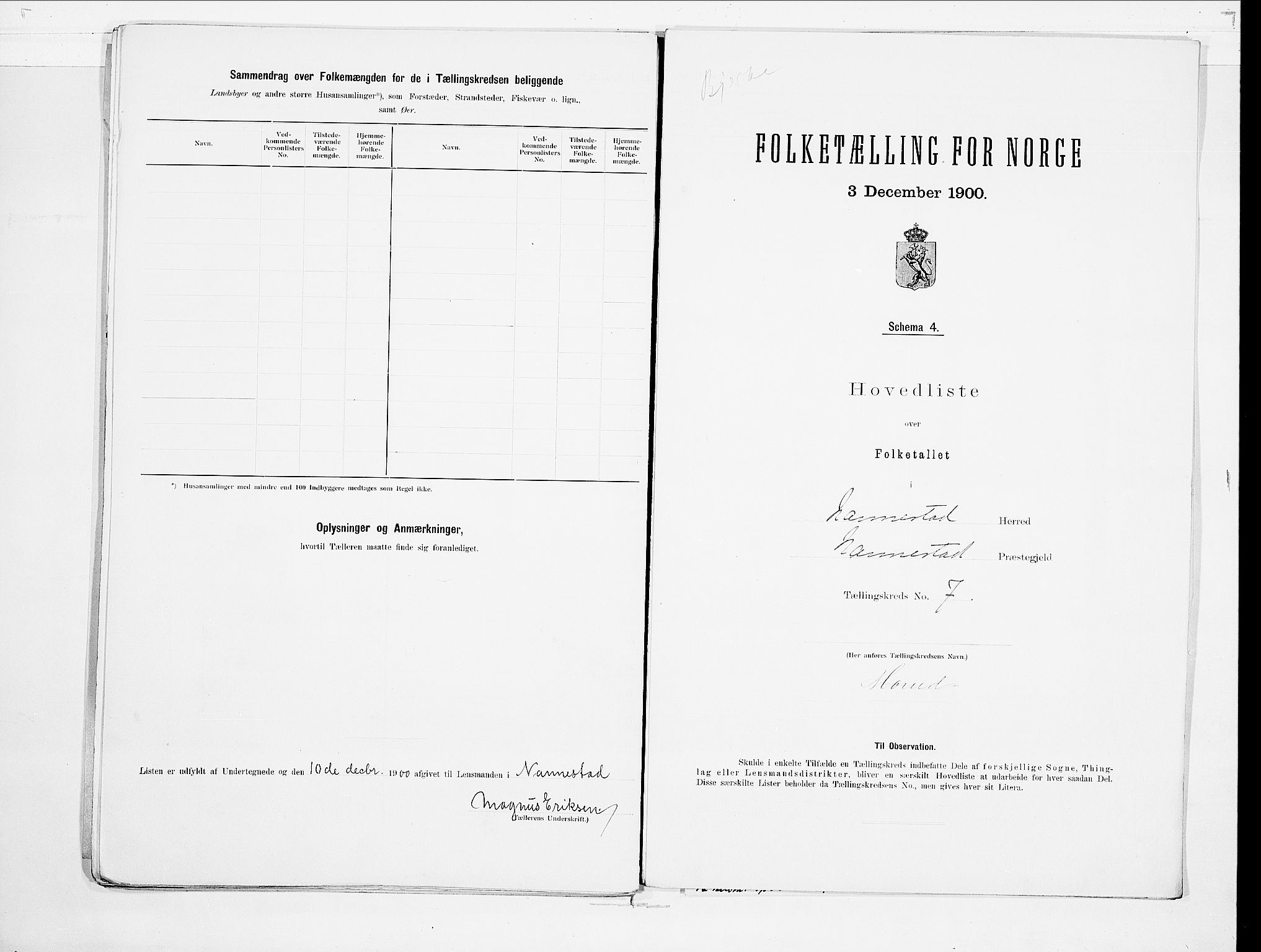 SAO, 1900 census for Nannestad, 1900, p. 24