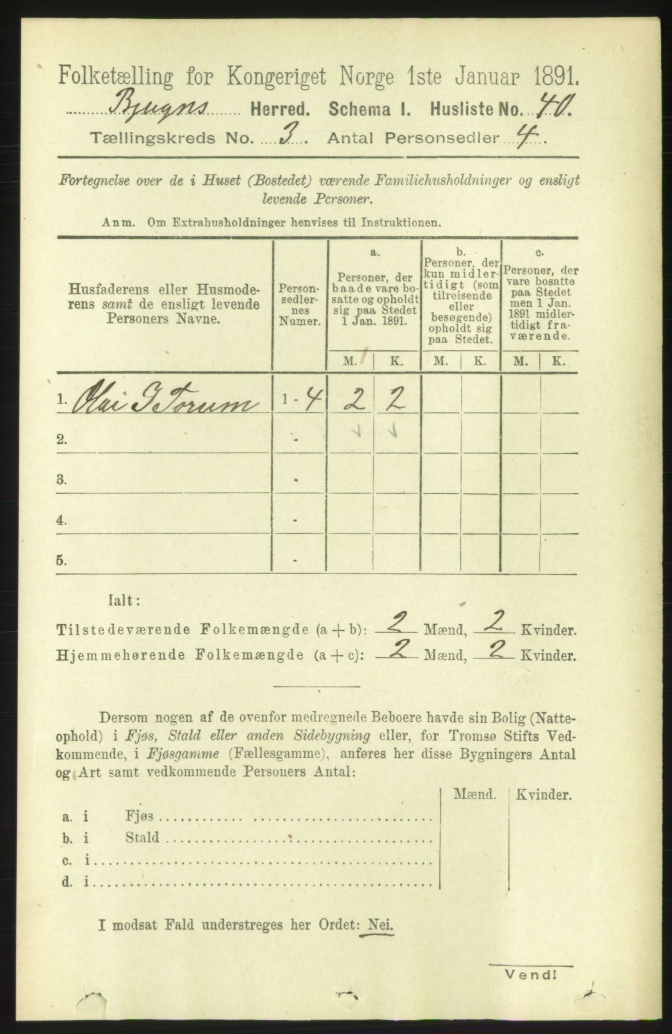 RA, 1891 census for 1627 Bjugn, 1891, p. 628