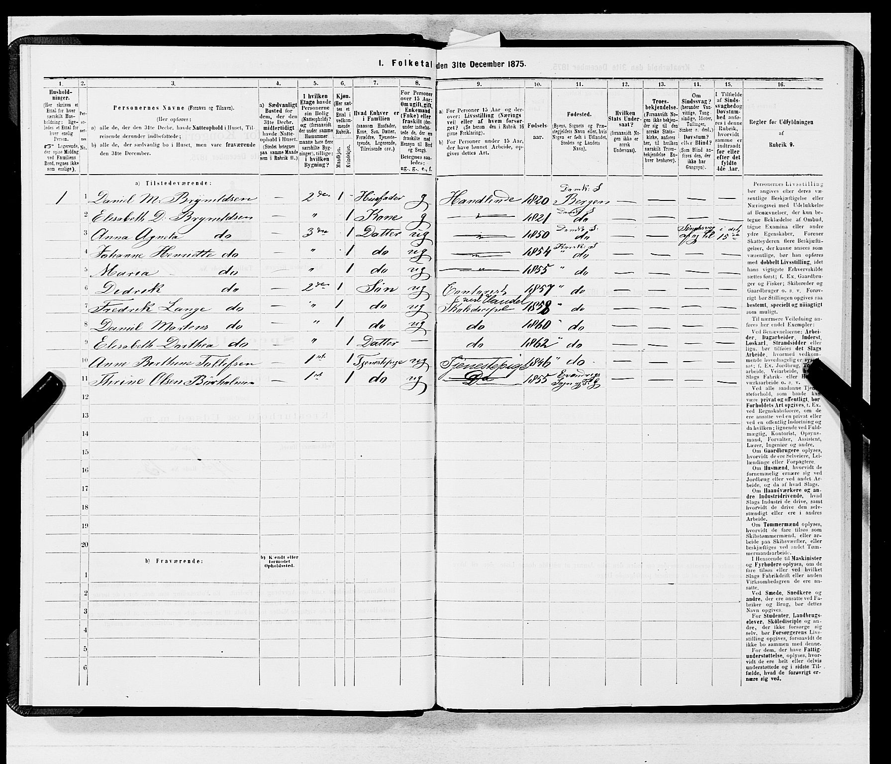 SAB, 1875 census for 1301 Bergen, 1875, p. 3765