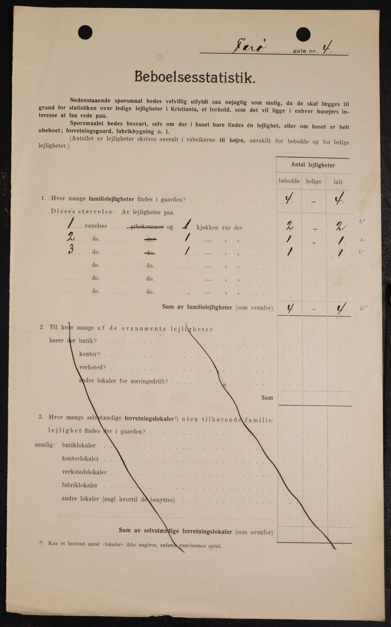 OBA, Municipal Census 1909 for Kristiania, 1909, p. 2466