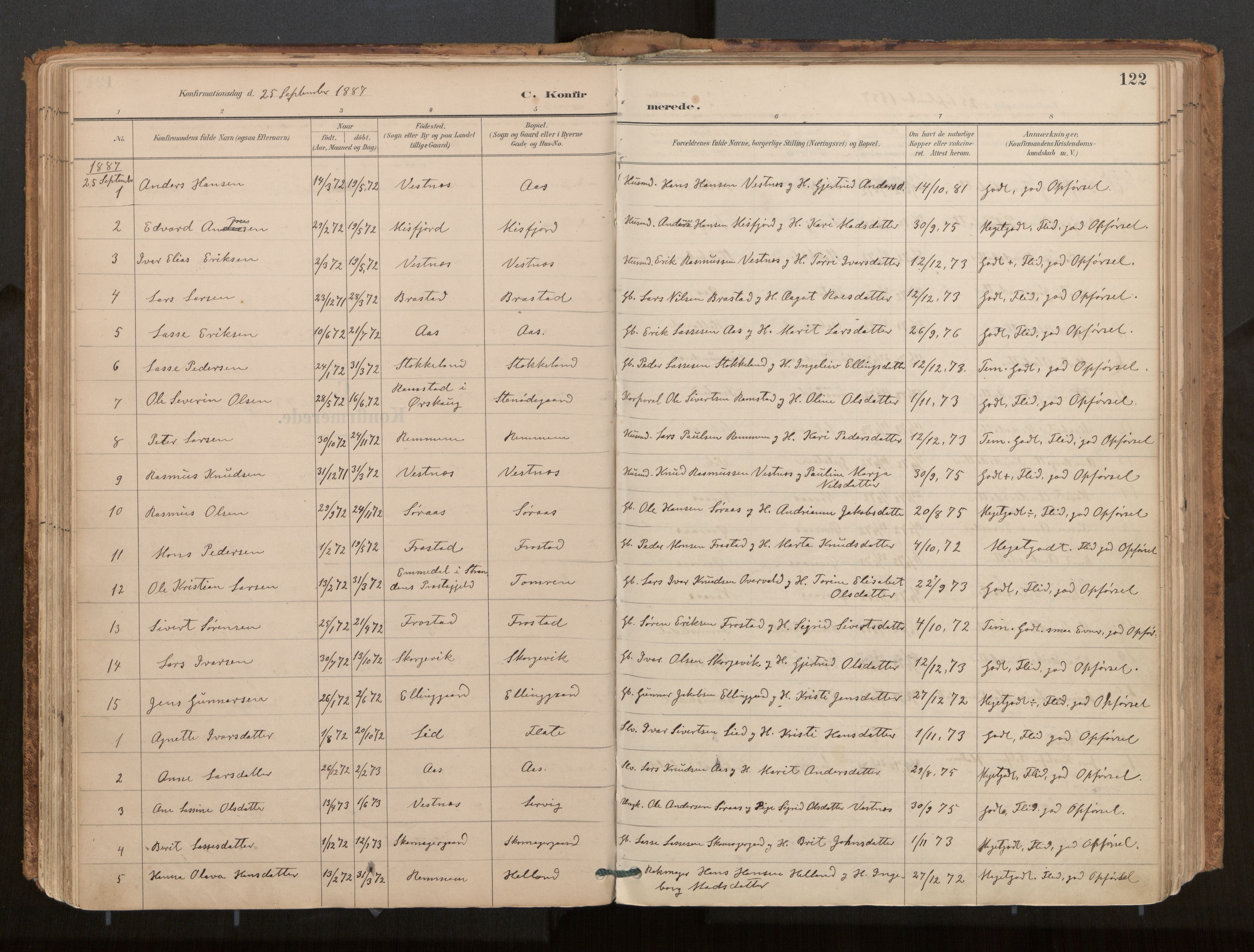 Ministerialprotokoller, klokkerbøker og fødselsregistre - Møre og Romsdal, SAT/A-1454/539/L0531: Parish register (official) no. 539A04, 1887-1913, p. 122