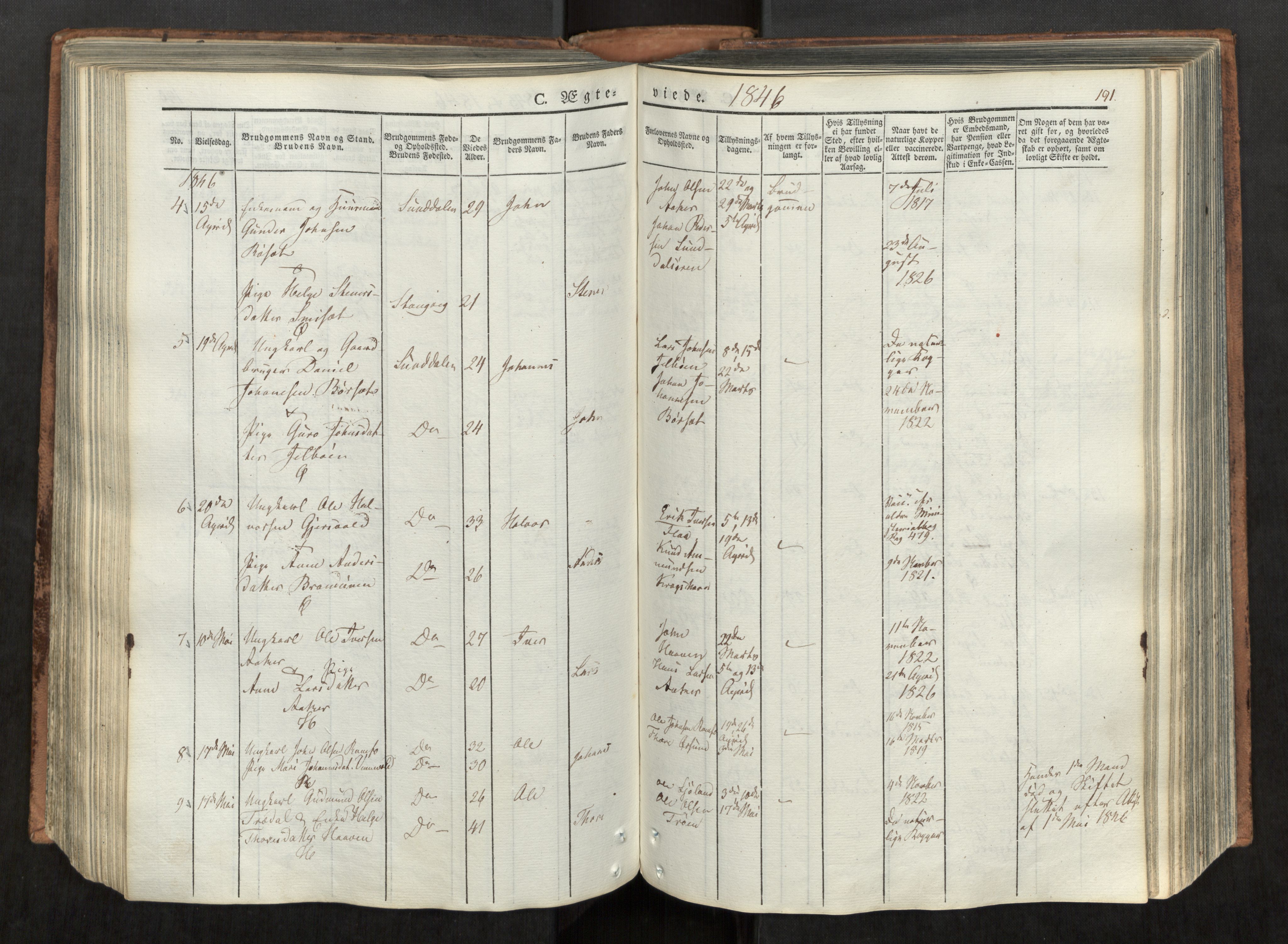 Ministerialprotokoller, klokkerbøker og fødselsregistre - Møre og Romsdal, SAT/A-1454/590/L1012: Parish register (official) no. 590A04, 1832-1846, p. 190
