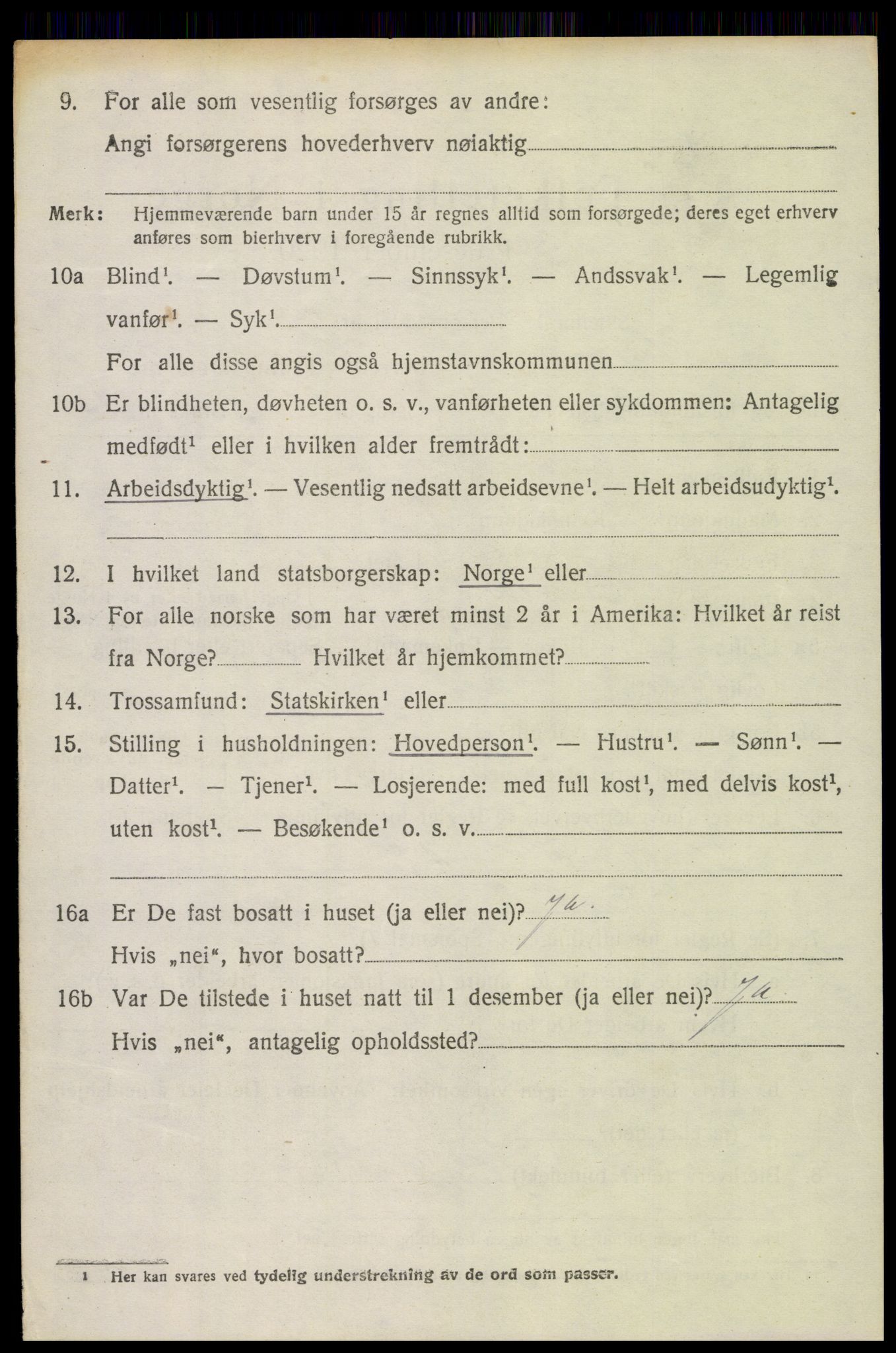 SAH, 1920 census for Lunner, 1920, p. 8982